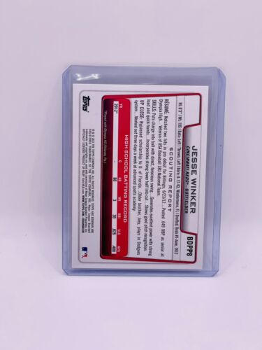 JESSE WINKER 2012 BOWMAN SILVER ICE 1ST RC CINCINNATI REDS