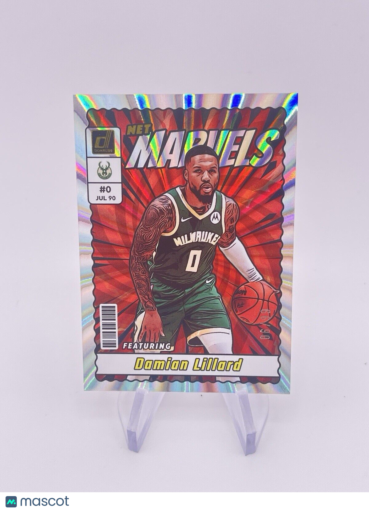 DAMIEN LILLARD 2023 DONRUSS MARVELS /99 Foil Bucks Sp Ssp