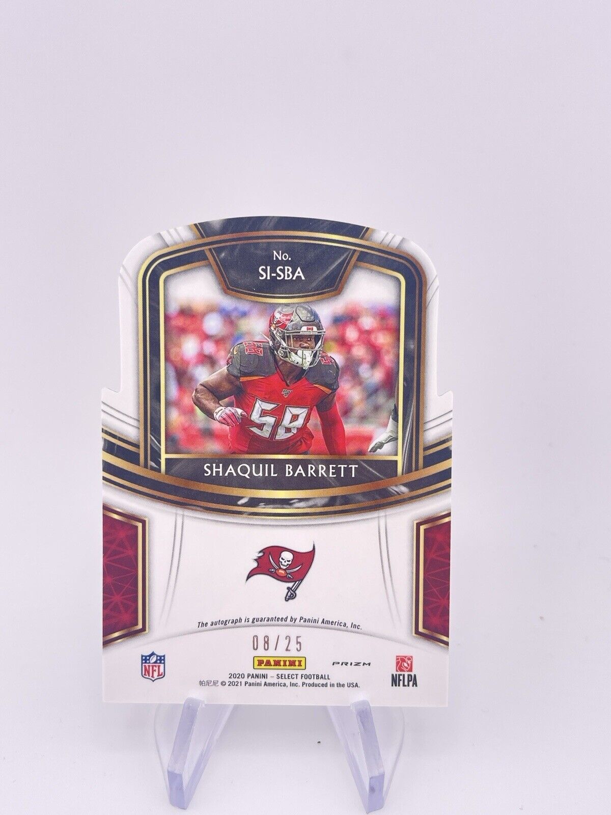 SHAQUIL BARRETT 2020 SELECT TIE DYE CUT /25 Auto Autograph SUPER BOWL CHAMP