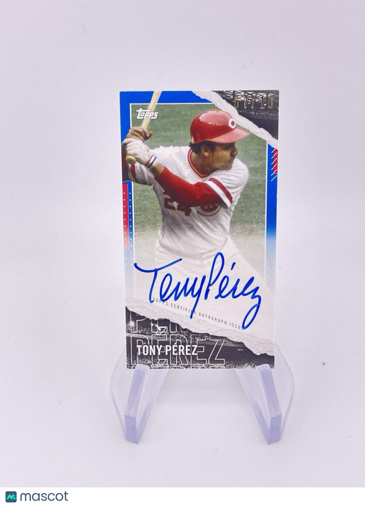 TONY PEREZ 2020 TOPPS RIP MINI AUTO AUTOGRAPH /10 SIGNATURE Reds
