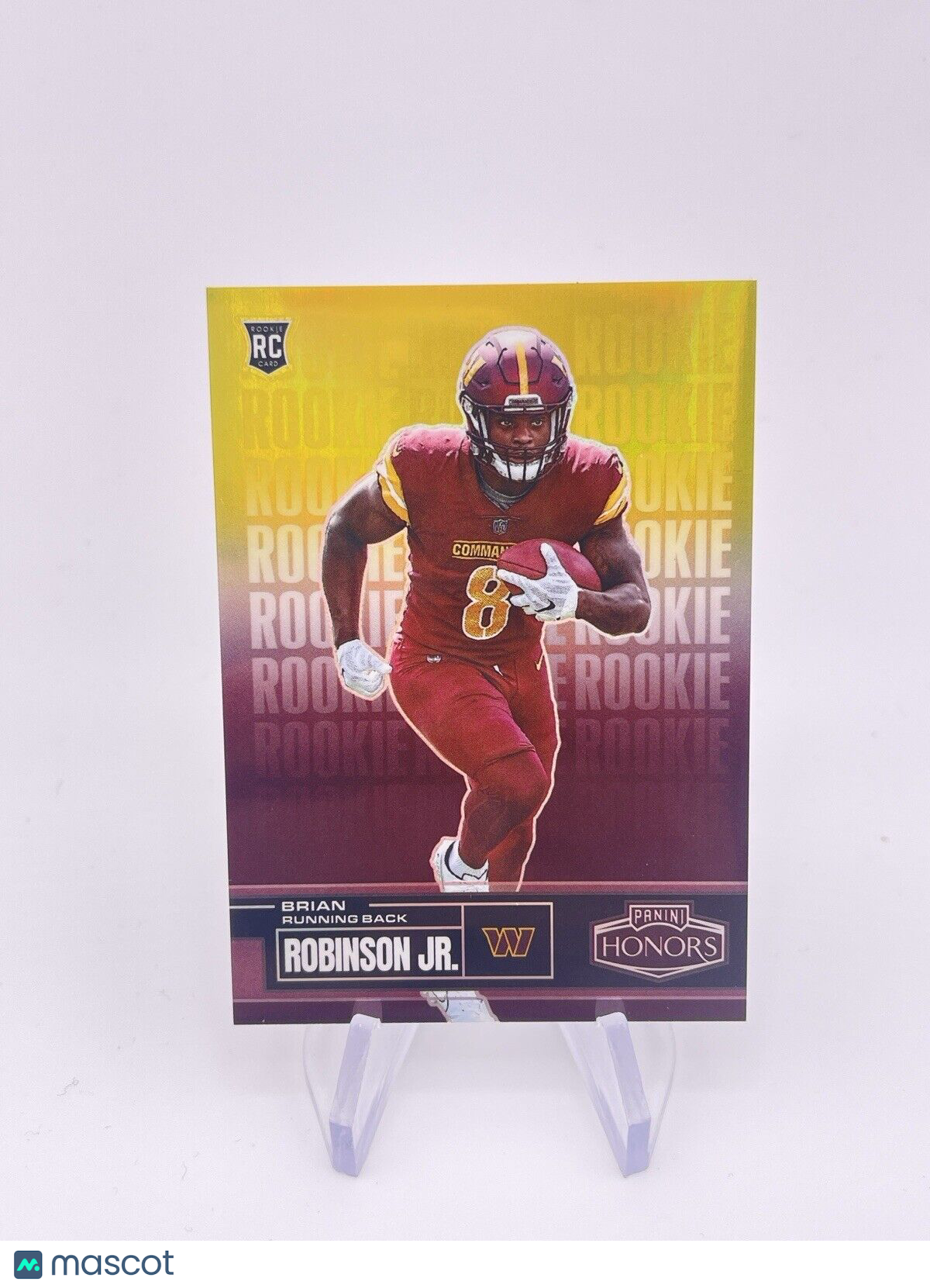BRIAN ROBINSON JR 2022 PANINI HONORS PRIZM GOLD 5/5 Rookie RC COMMANDERS