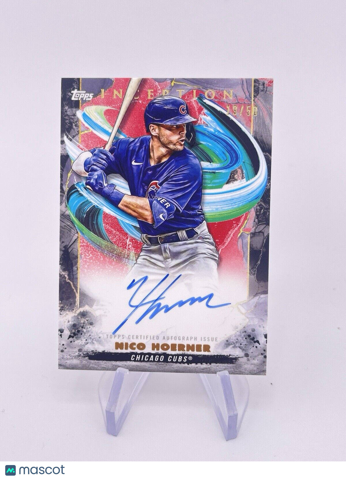 NICO HOERNER 2023 TOPPS INCEPTION AUTO AUTOGRAPH /50 Rookie RC ON CARD SIGNATURE
