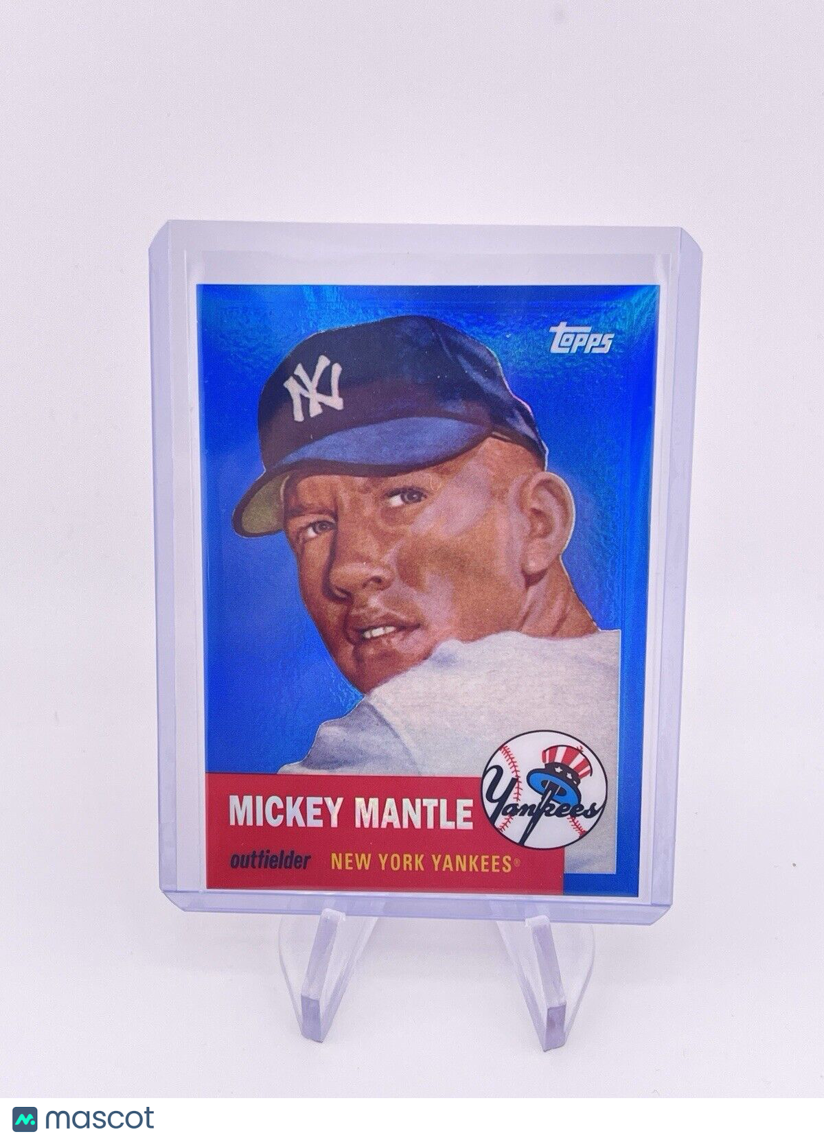 MICKEY MANTLE 2008 TOPPS BLUE CHROME REFRACTOR 1953 YANKEES