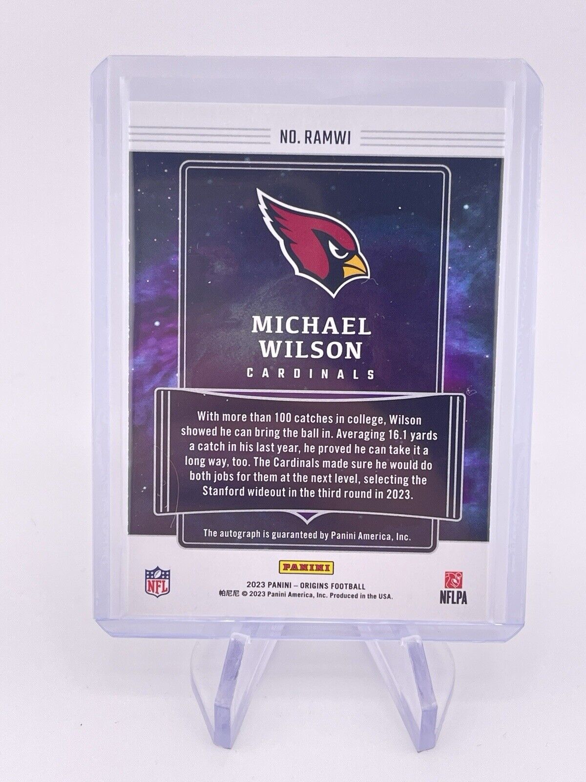 MICHAEL WILSON 2023 ROOKIE RC AUTO AUTOGRAPH CARDINALS