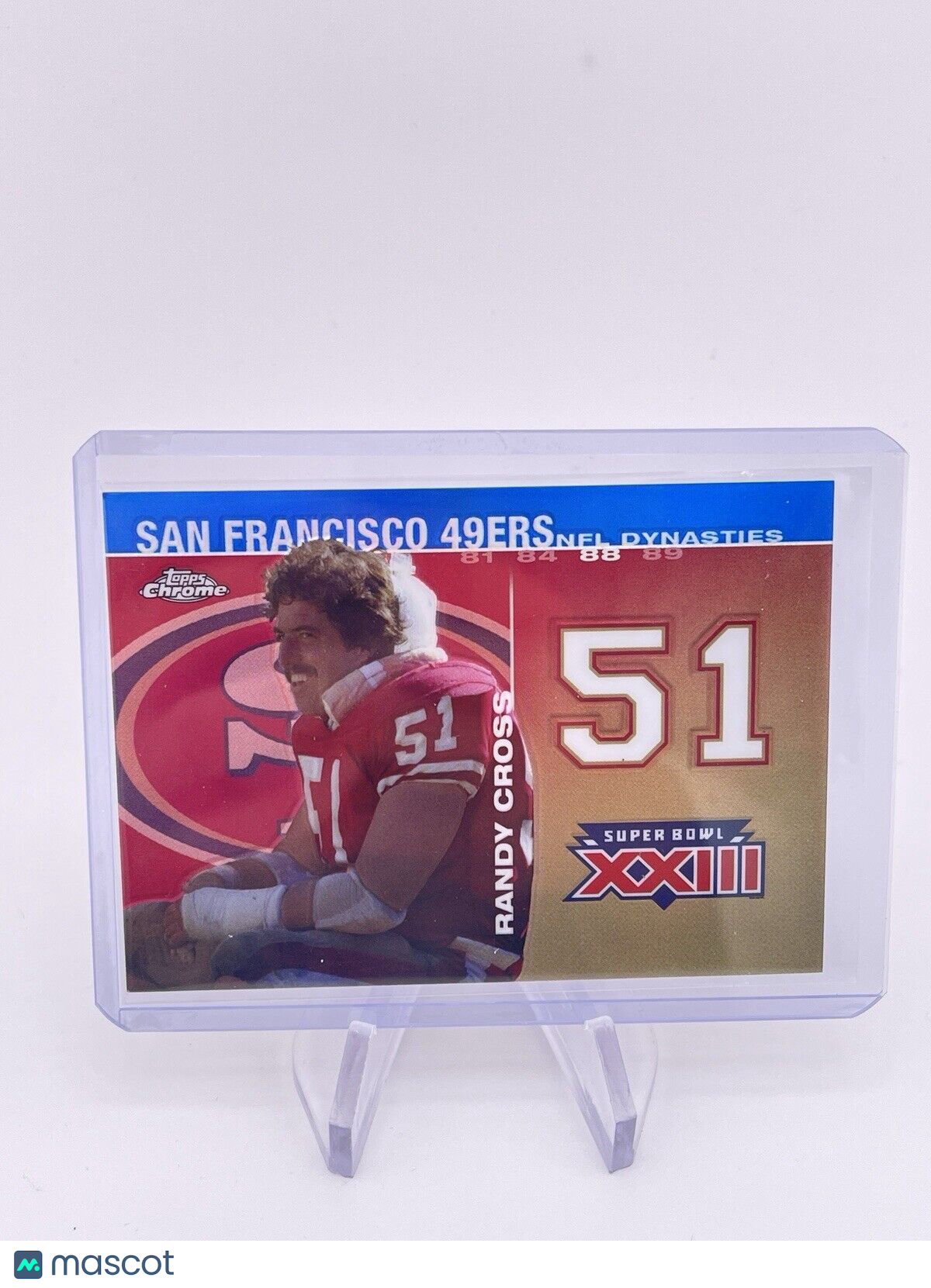 RANDY CROSS 2008 TOPPS CHROME GOLD /50 Refractor SUPER BOWL 49ers