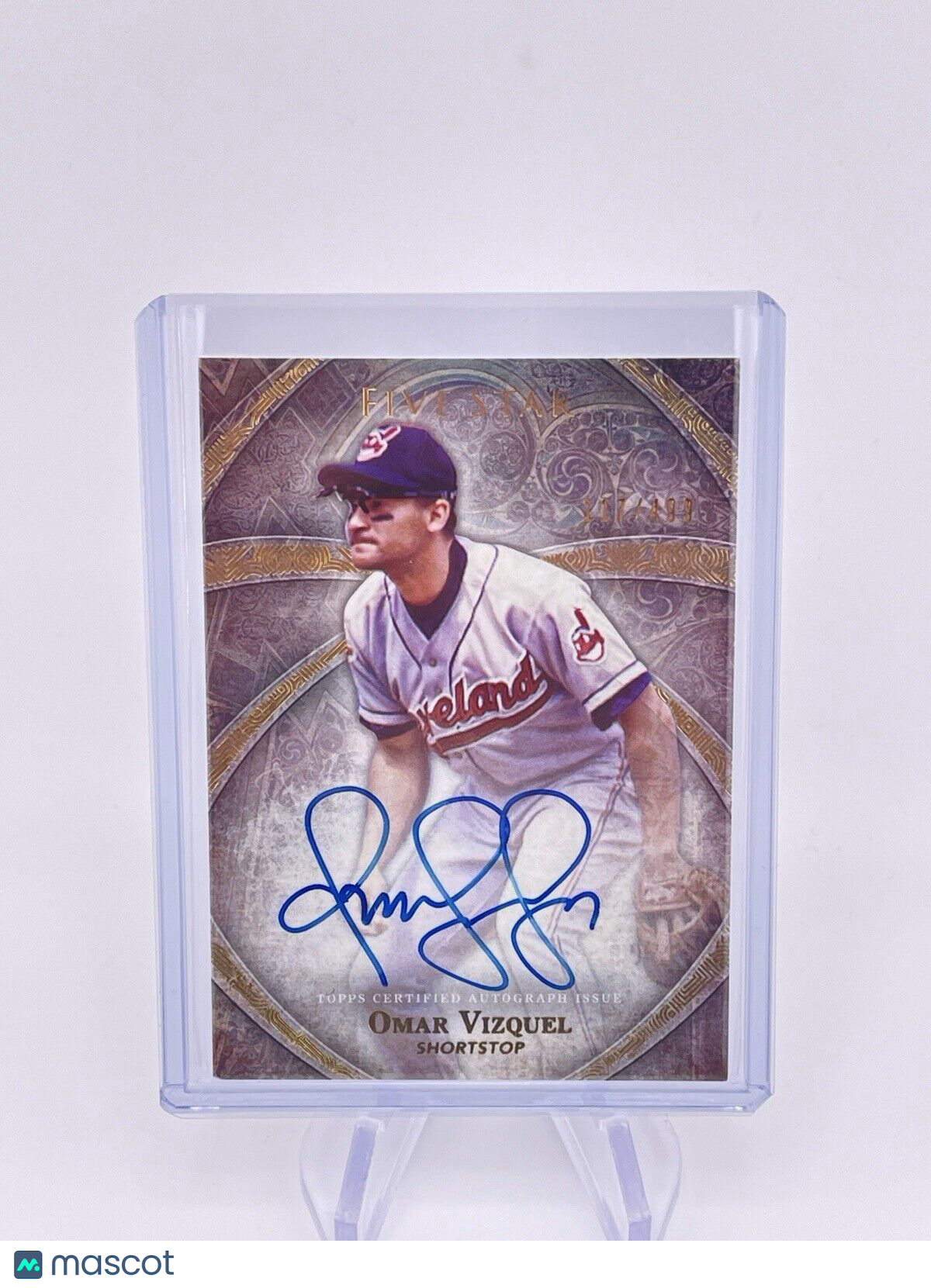 OMAR VIZQUEL 2014 TOPPS FIVE STAR AUTOGRAPH AUTO SIGNATURE INDIANS