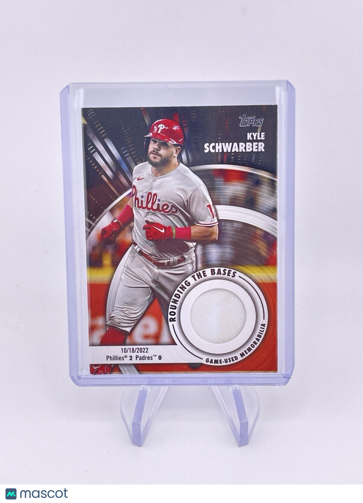 KYLE SCHWARBER 2024 JERSEY PATCH ROUNDING BASES GAME USED