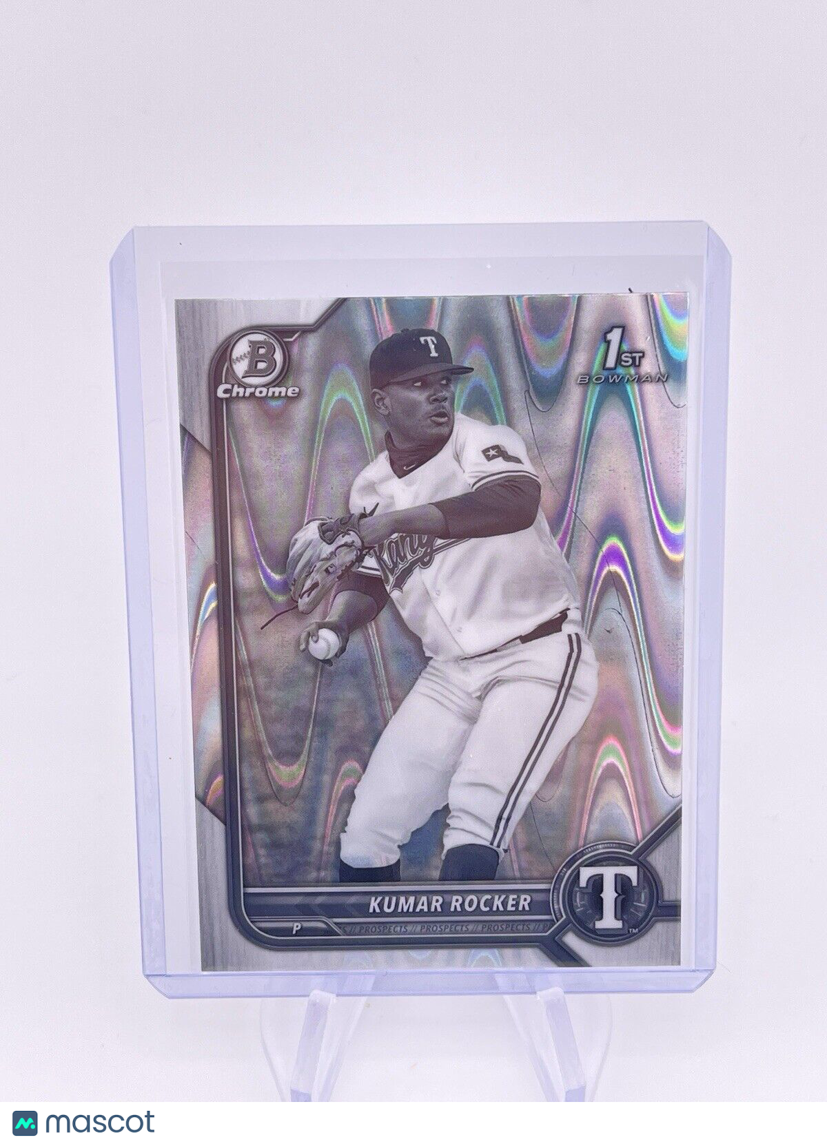 KUMAR ROCKER 2022 BOWMAN CHROME 1st Refractor Raywave Rangers
