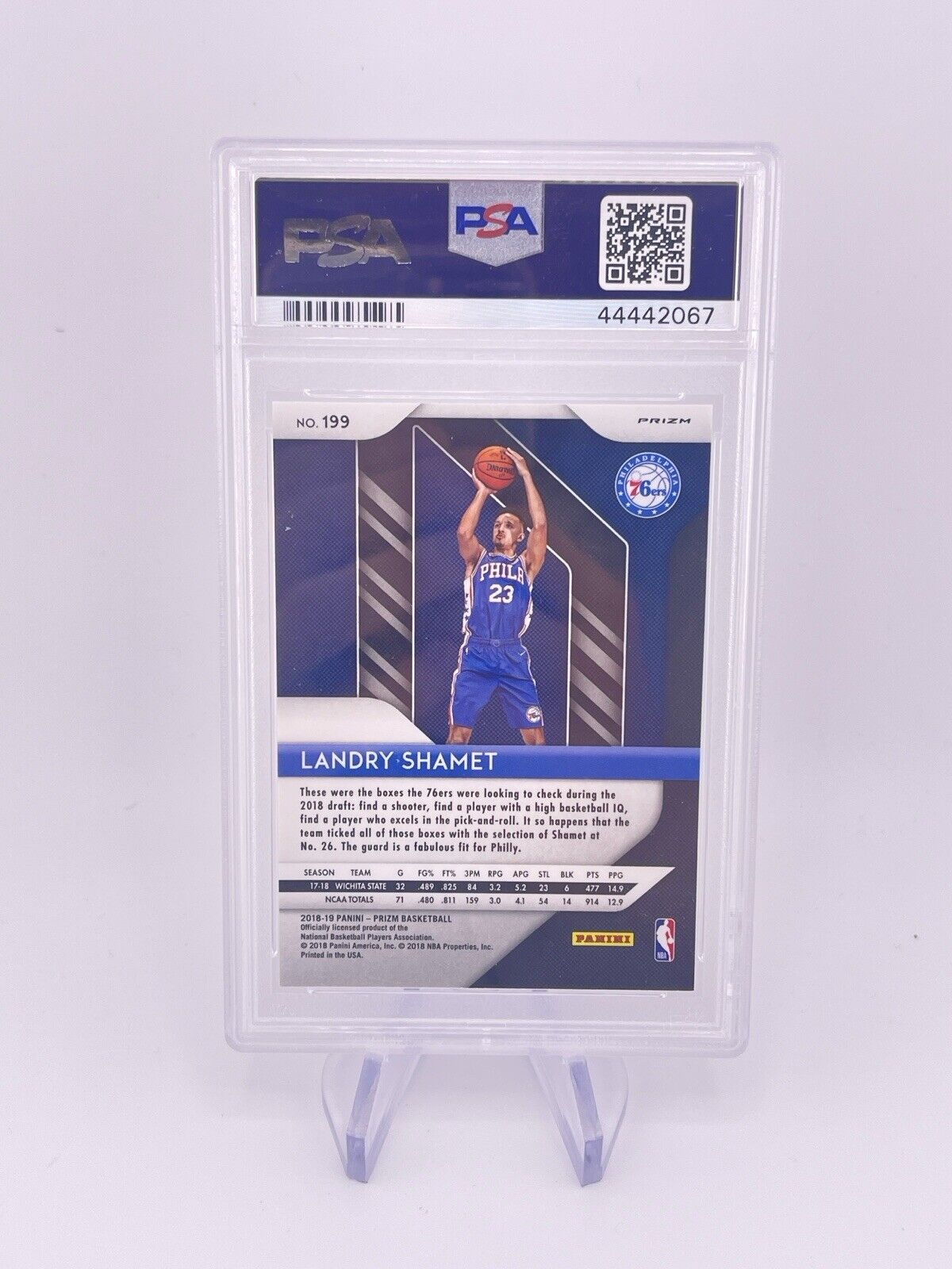 LANDRY SHAMET 2018 PRIZM BLUE YELLOW GREEN CHOICE PSA 10 Rookie RC