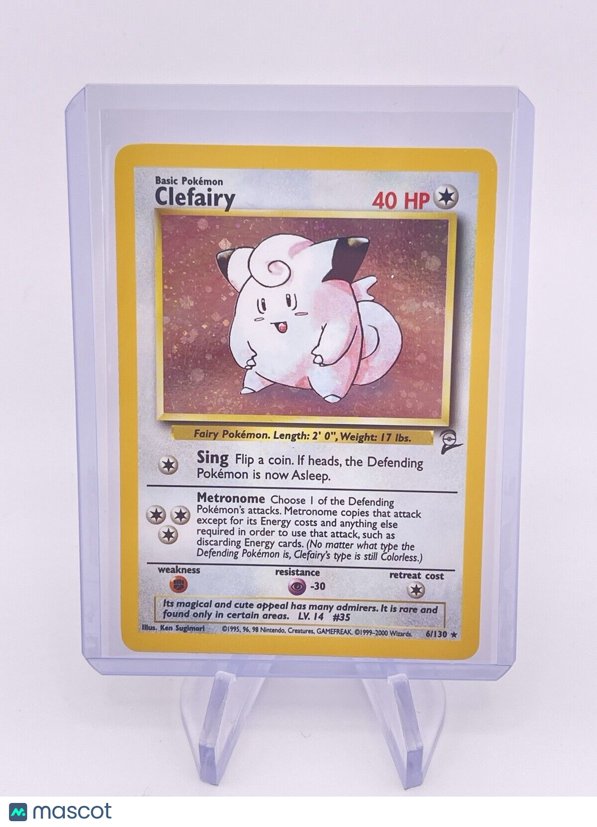 CLEFAIRY 6/130 POKÉMON BASE SET 2 Holo Rare