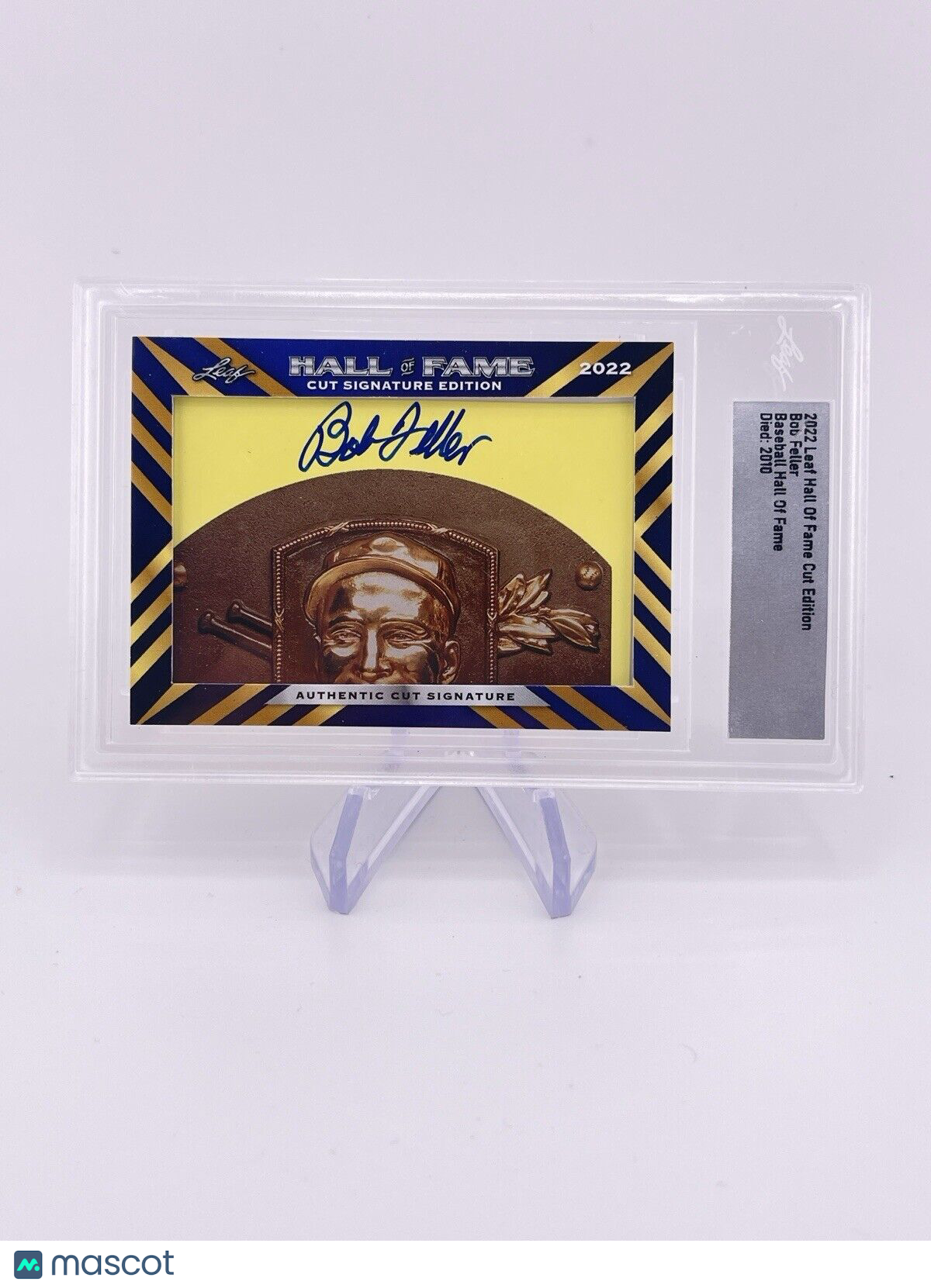 BOB FELLER 2022 LEAF HALL OF FAME CUT EDITION Auto autograph Signature