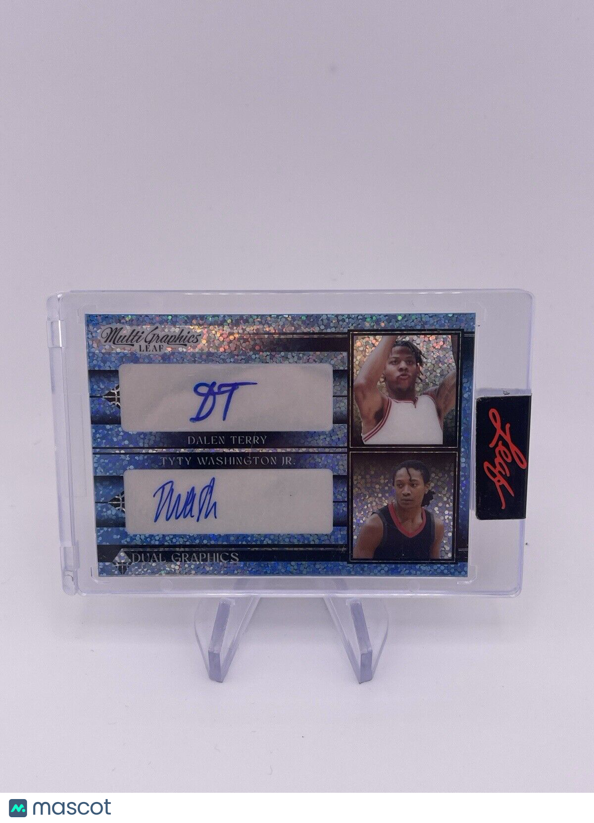 TYTY WASHINGTON DALEN TERRY /10 LEAF Multi Graphics Auto Autograph Dual /10