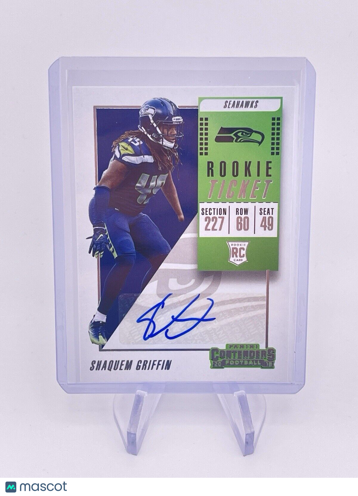 SHAQUEM GRIFFIN 2018 CONTENDERS AUTO AUTOGRAPH ROOKIE RC SIGNATURE