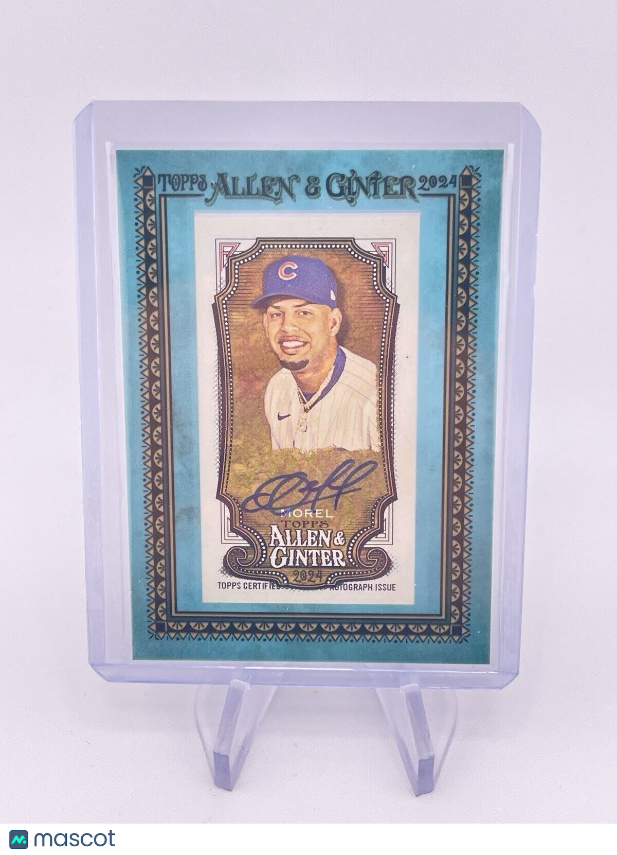 CHRISTOPHER MOREL 2024 TOPPS ALLEN GINTER AQUA BLUE AUTO AUTOGRAPH /50 Signature