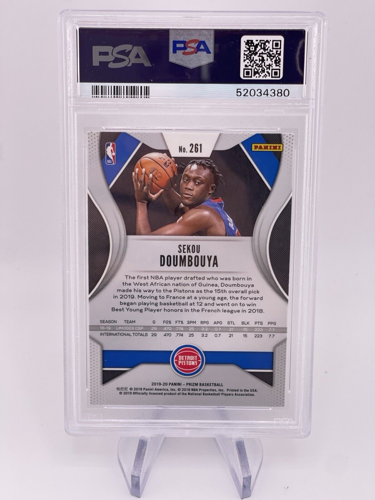 SEKOU DOUMBOUYA 2019 PRIZM ROOKIE RC PSA 10