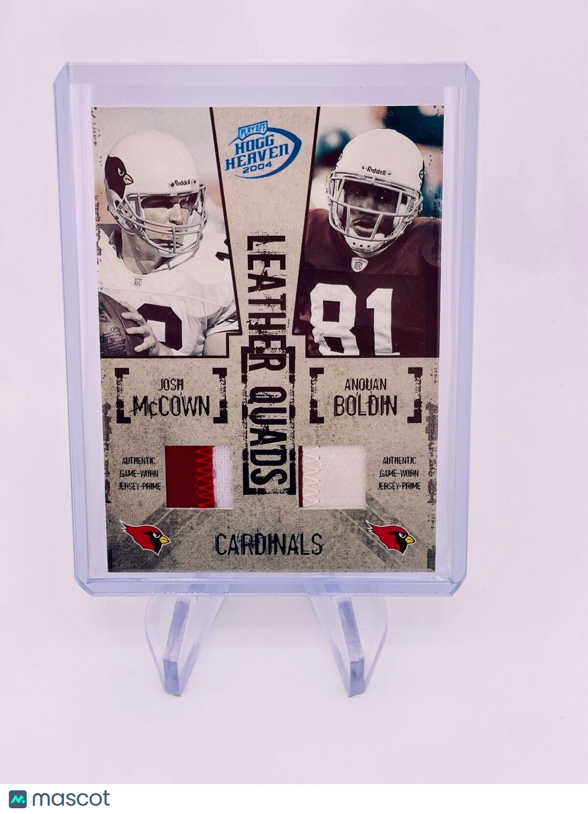 MCCOWN BOLDIN JOHNSON SHIPP 2004 Playoff Hogg Heaven Leather Quads Patch #/25