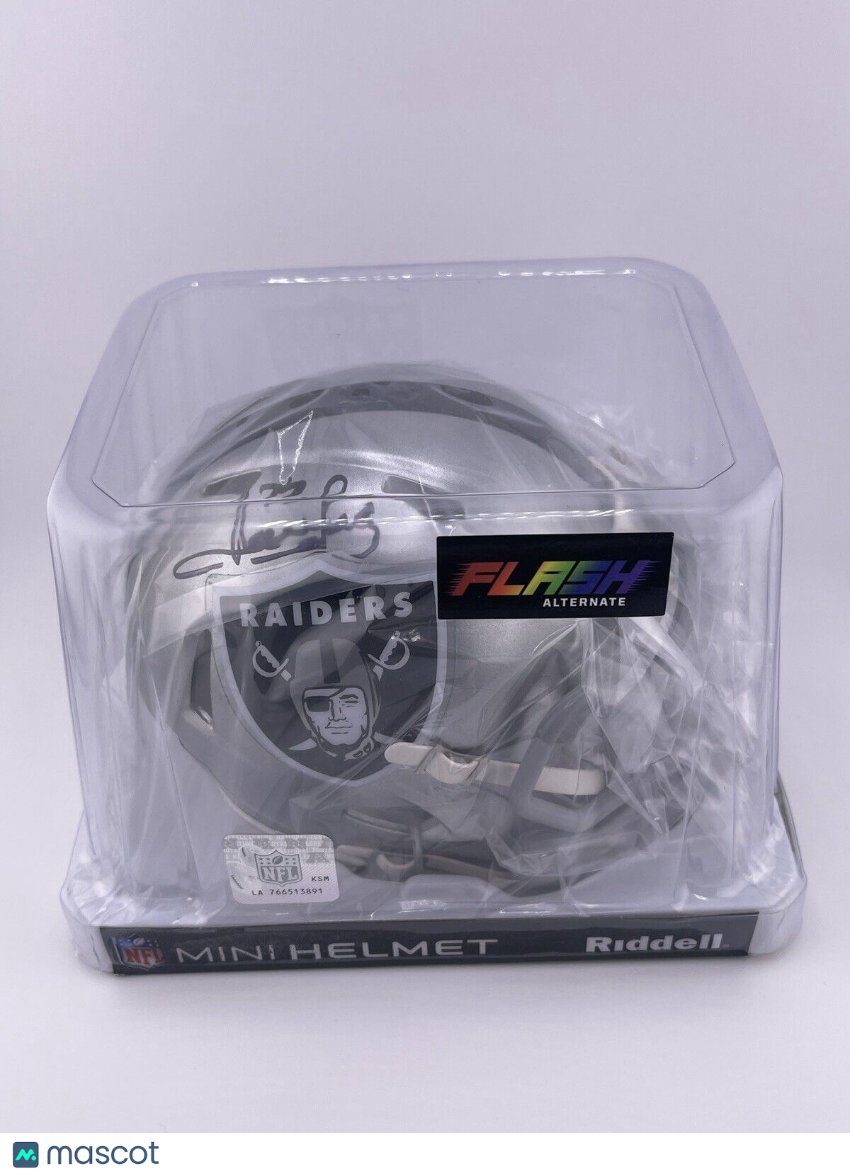 Howie Long Mini Helmet Auto Autograph Flash Alternate Signature Beckett