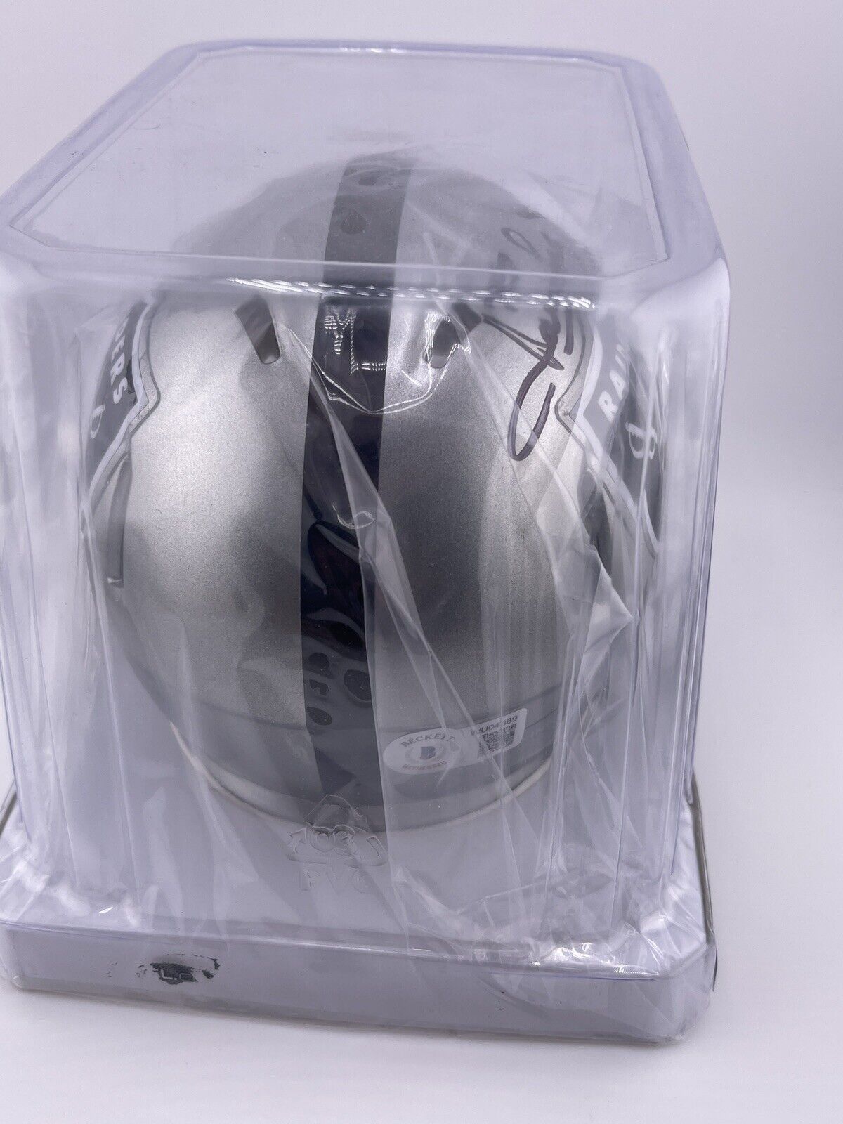 Howie Long Mini Helmet Auto Autograph Flash Alternate Signature Beckett