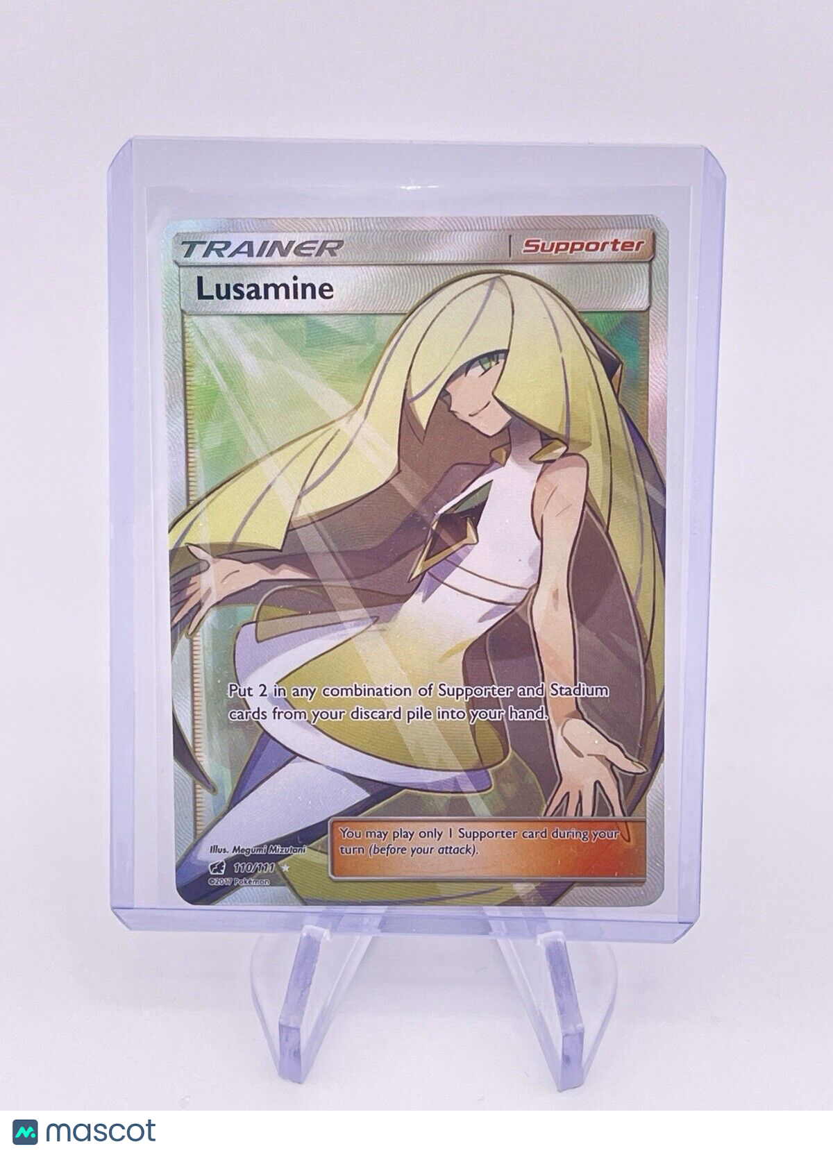 Lusamine Full Art Trainer 110/111 Crimson Invasion Holo
