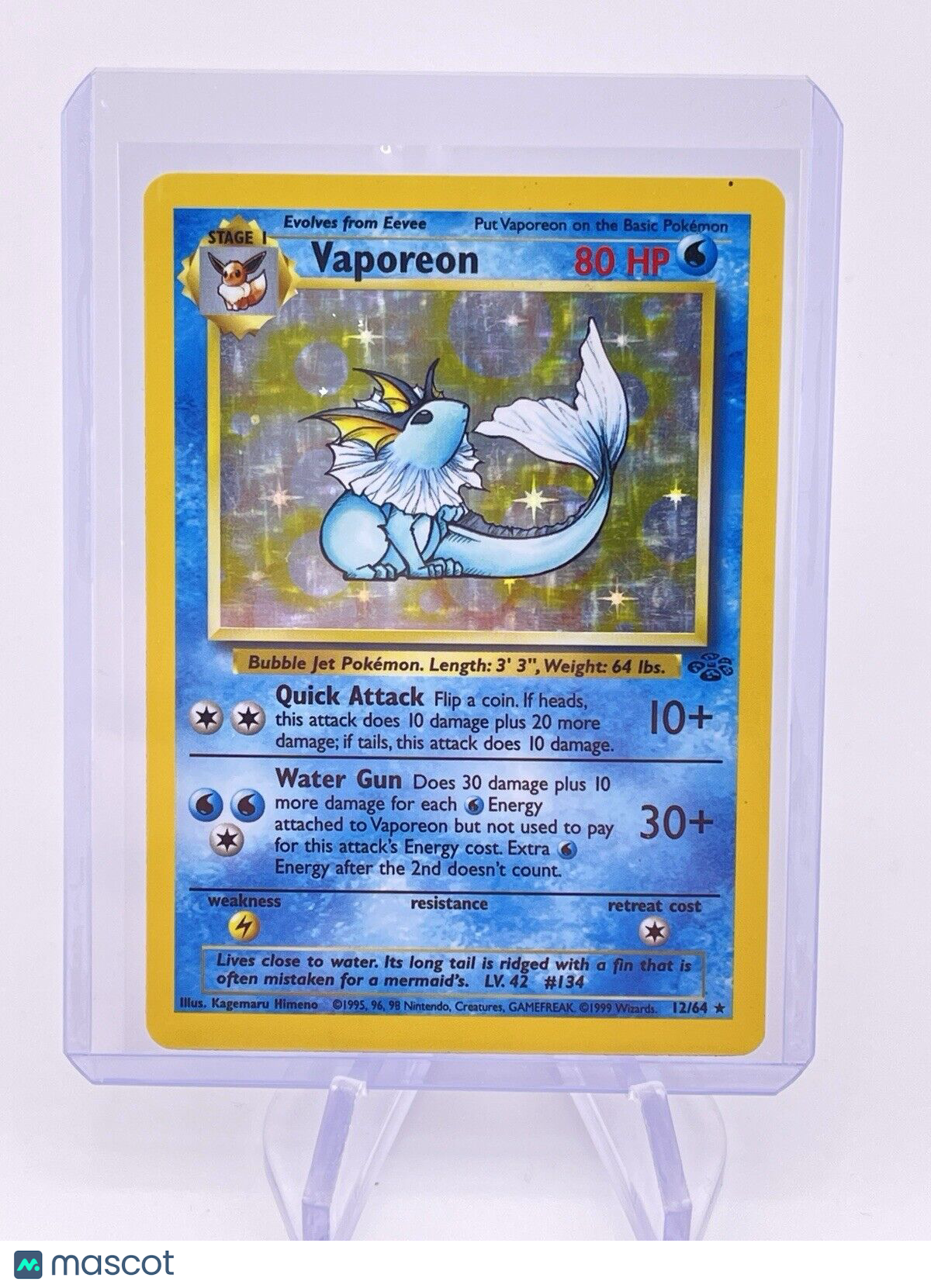 Vaporeon Jungle Pokémon 12/64 1999