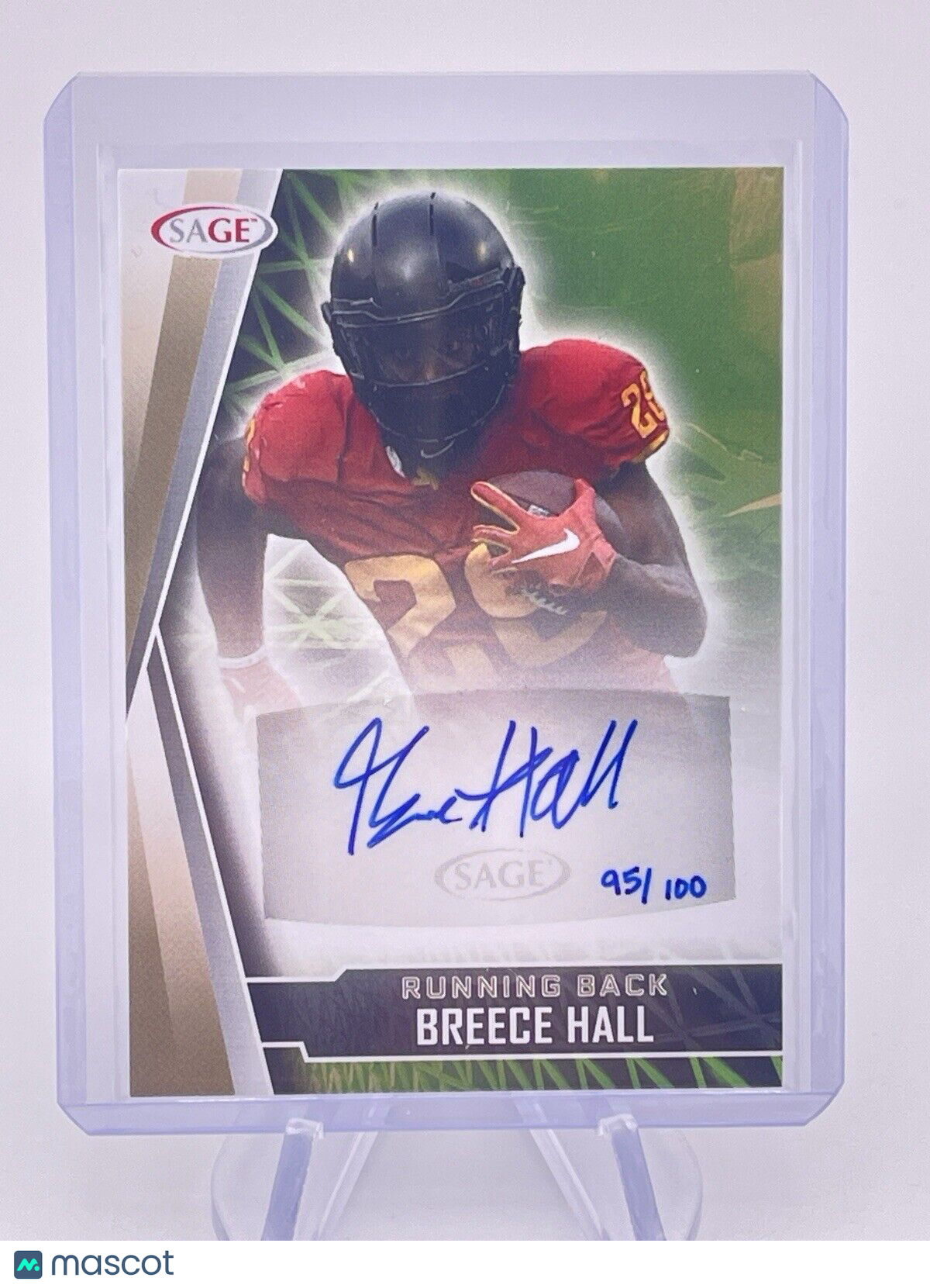 Breece Hall 2022 Sage Auto Autograph Signature /100