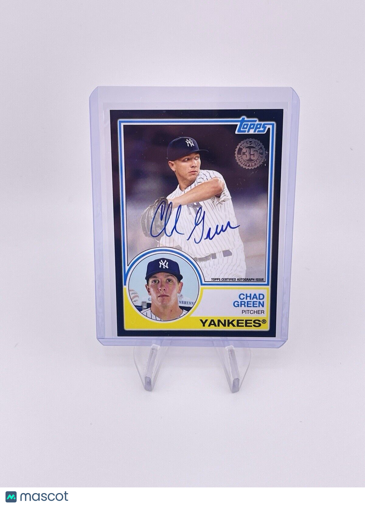 Chad Green 2018 Topps Update 1983 Topps Design Auto Black /99 #83A-CG Auto