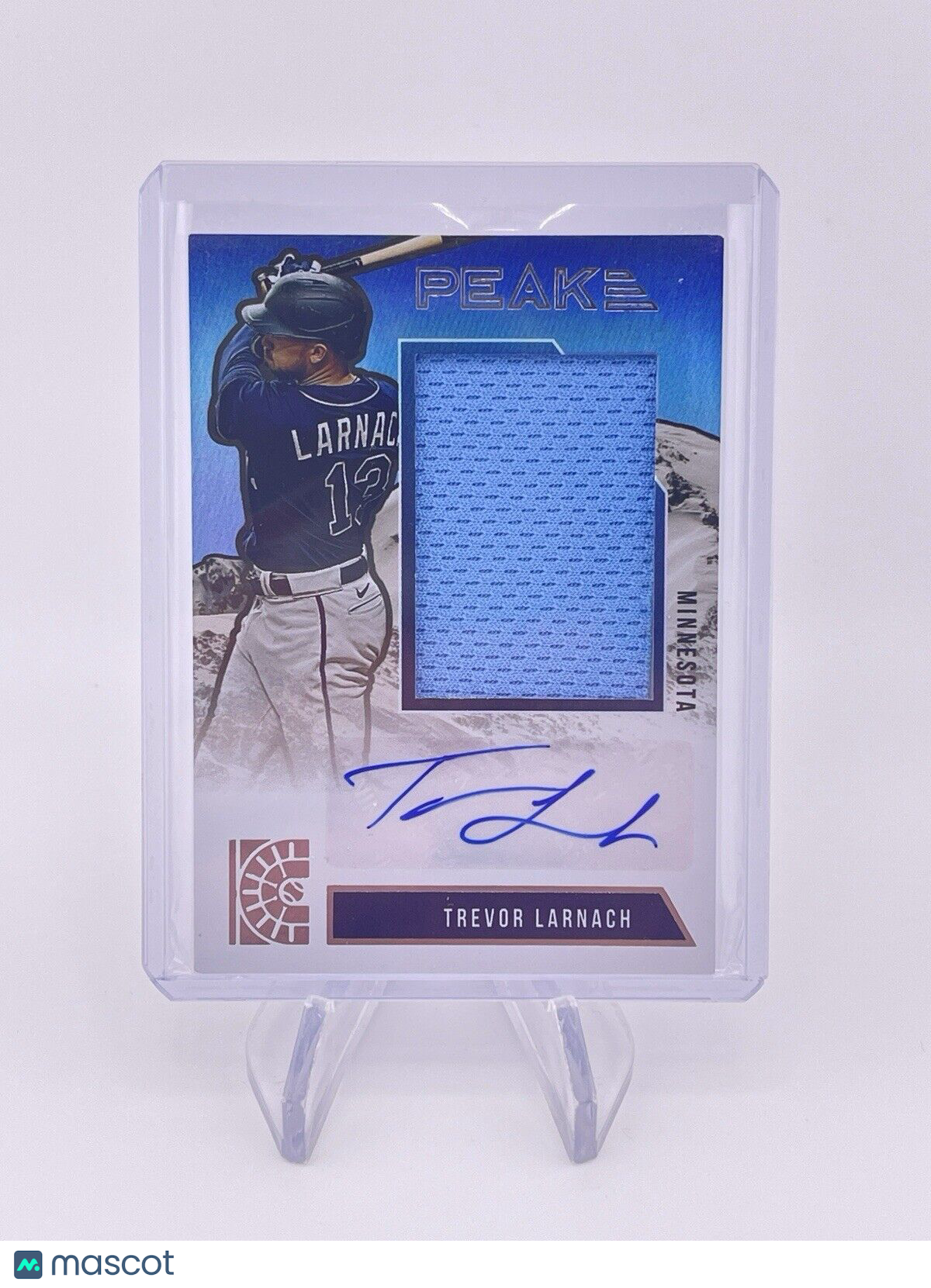 Trevor Larnach 2022 Capstone Jersey Patch Auto Autograph