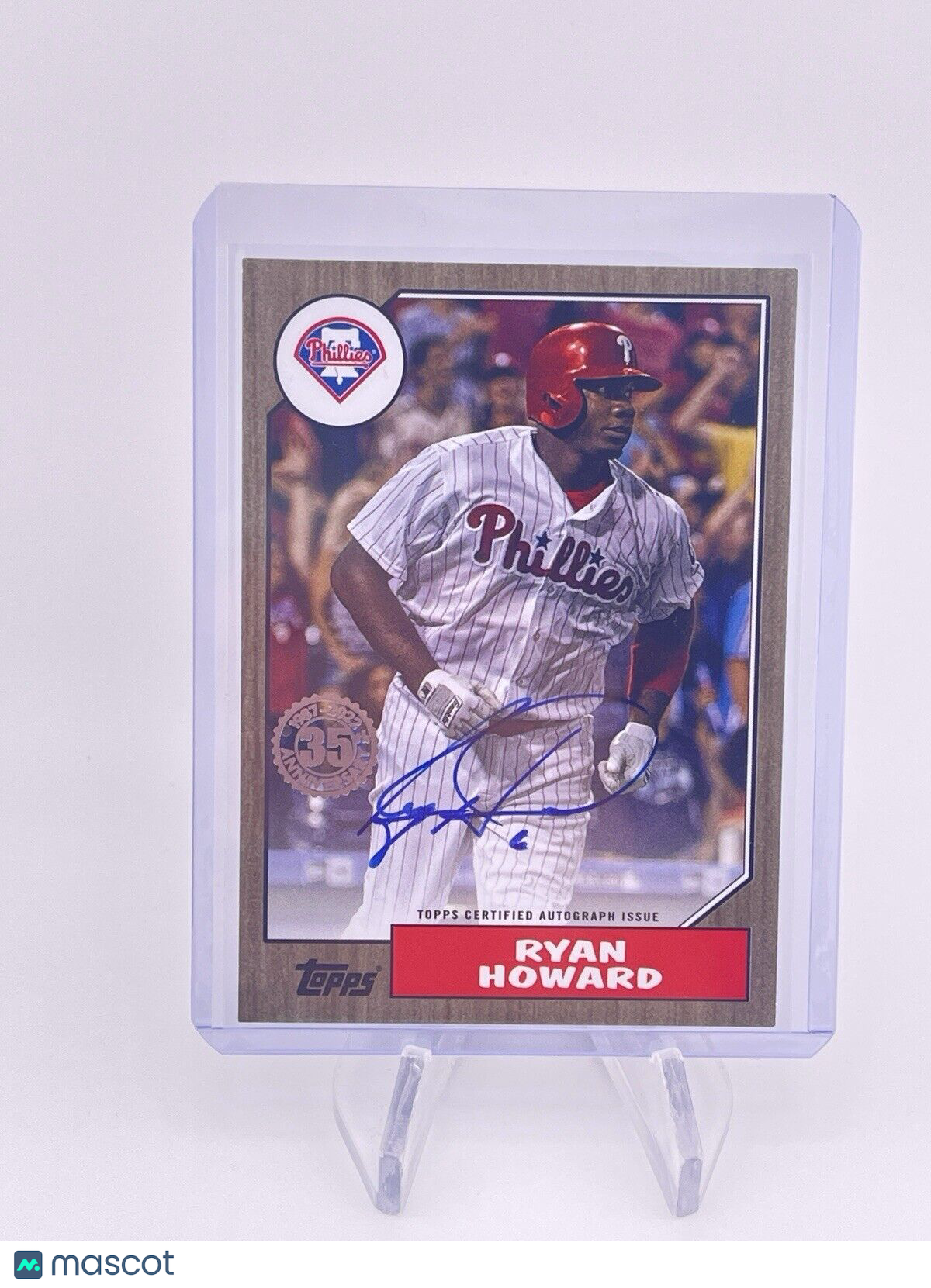 Ryan Howard 2022 Topps 1987 35th Anniversary Auto Autograph Signature /50