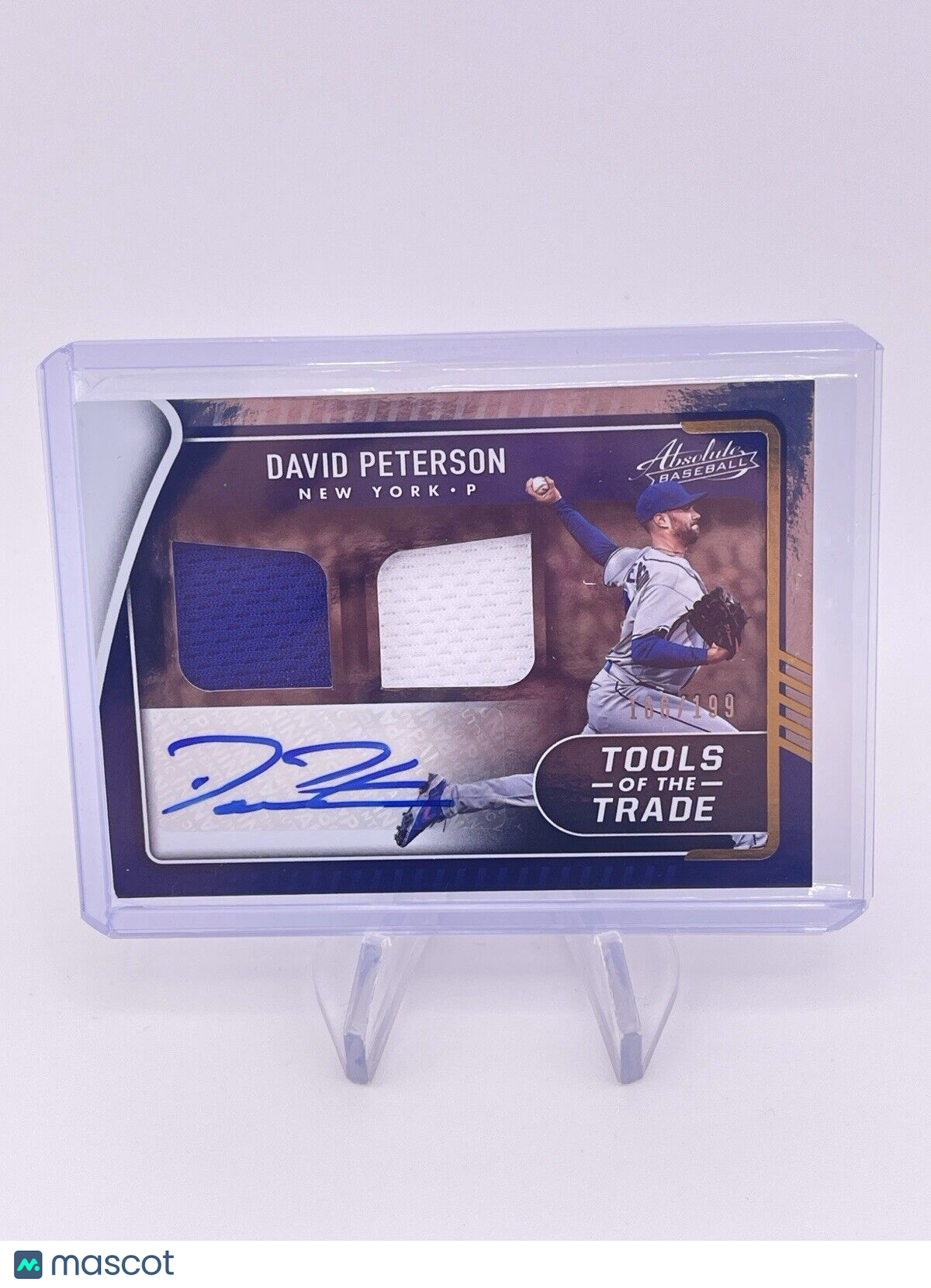 DAVID PETERSON 2022 ABSOLUTE TOOLS OF THE TRADE BLUE DUAL PATCH AUTO /199