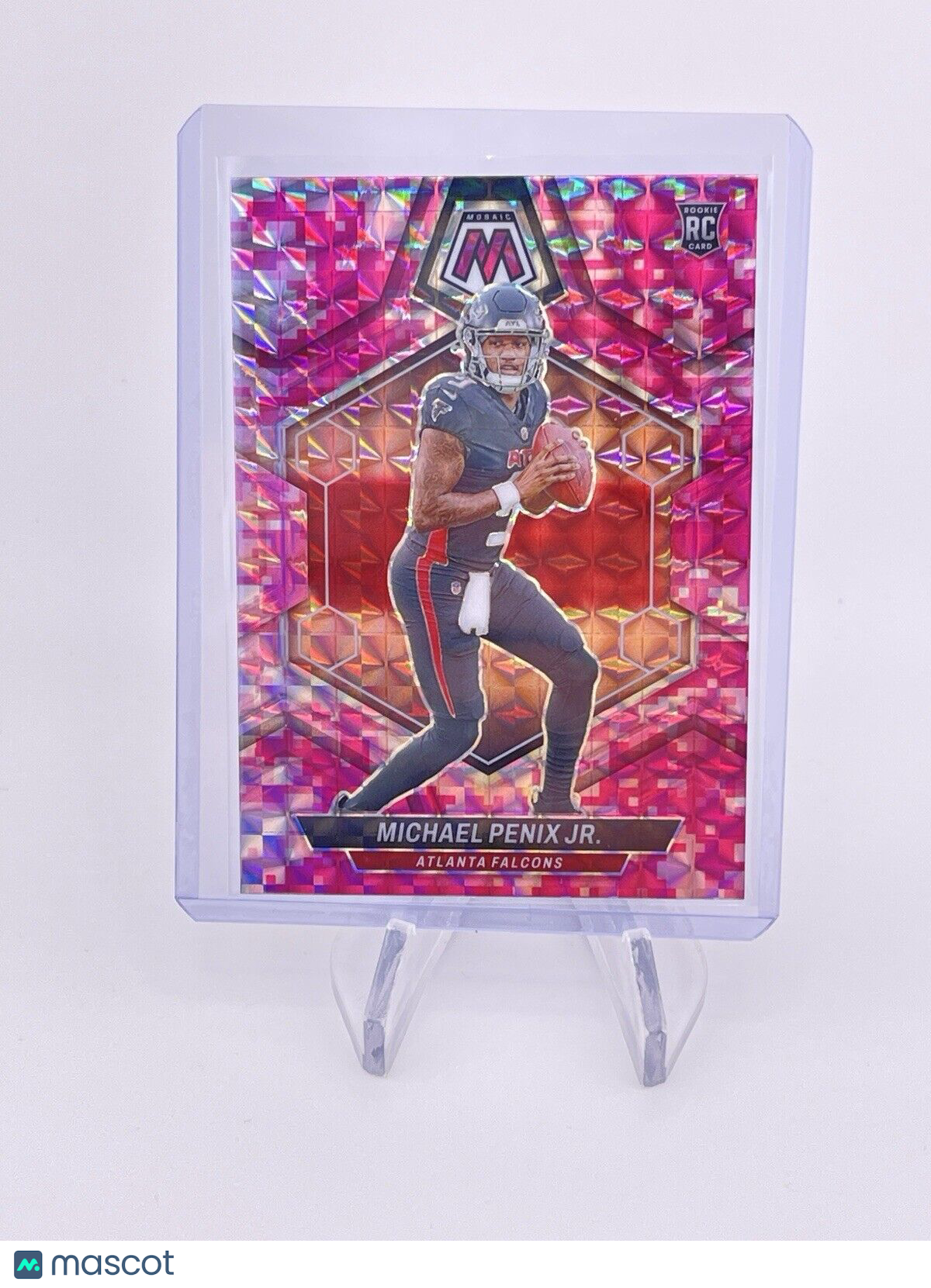 Michael Penix Jr 2024 Mosaic Rookie Card Pink Camo RC Prizm