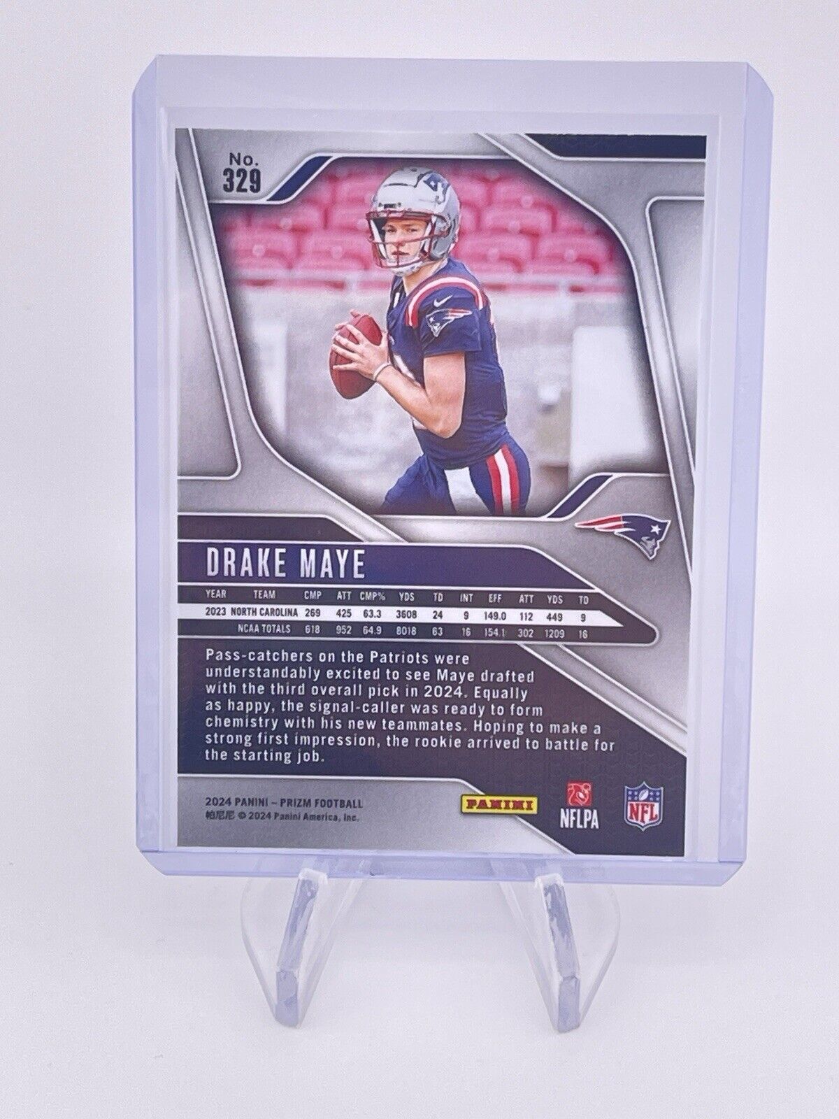 Drake Maye 2024 Panini Prizm RC Rookie #329 Patriots
