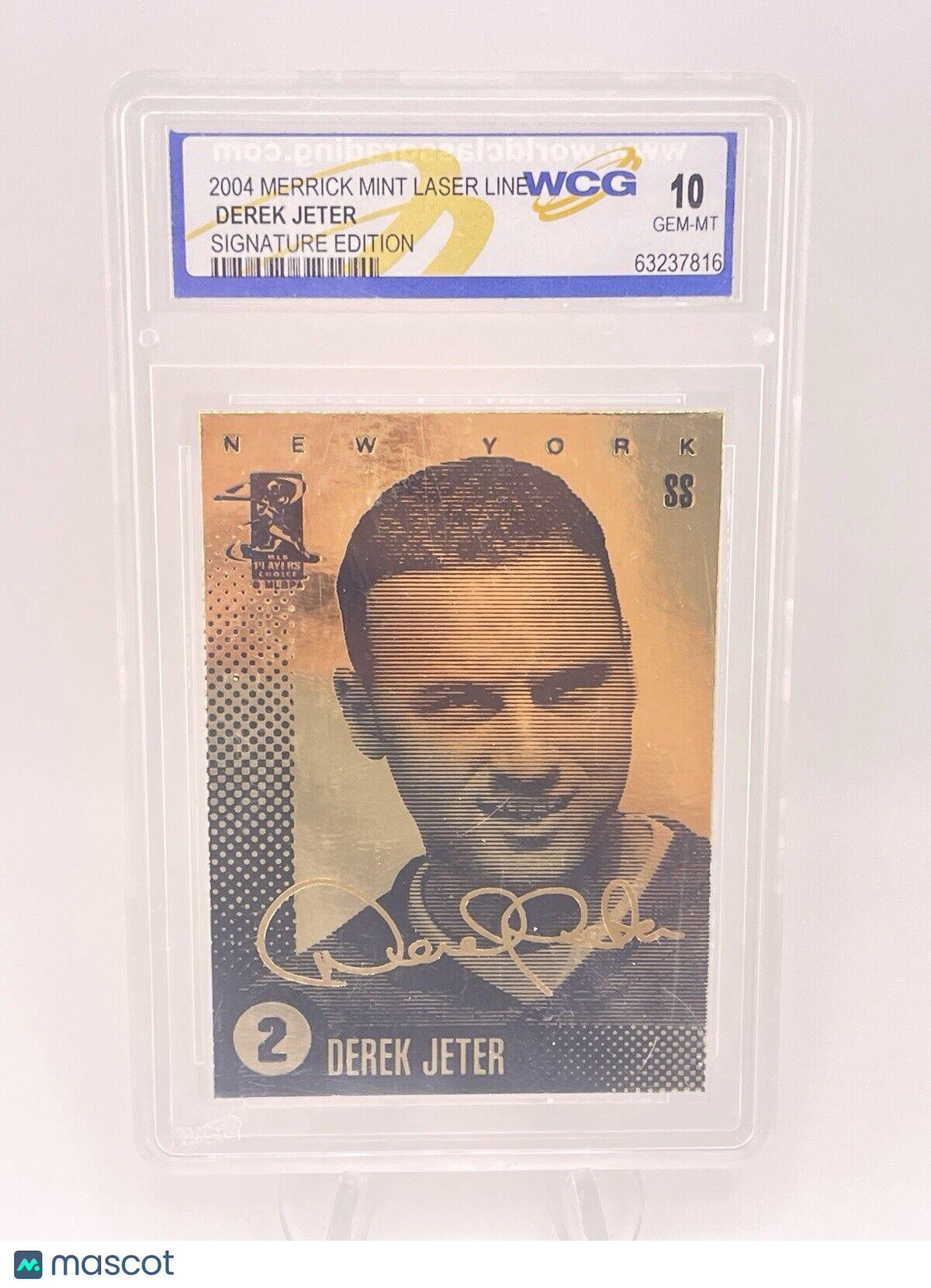 DEREK JETER NY Yankees 2004 Gold SIGNATURE Edition Gold WCG GRADED 10