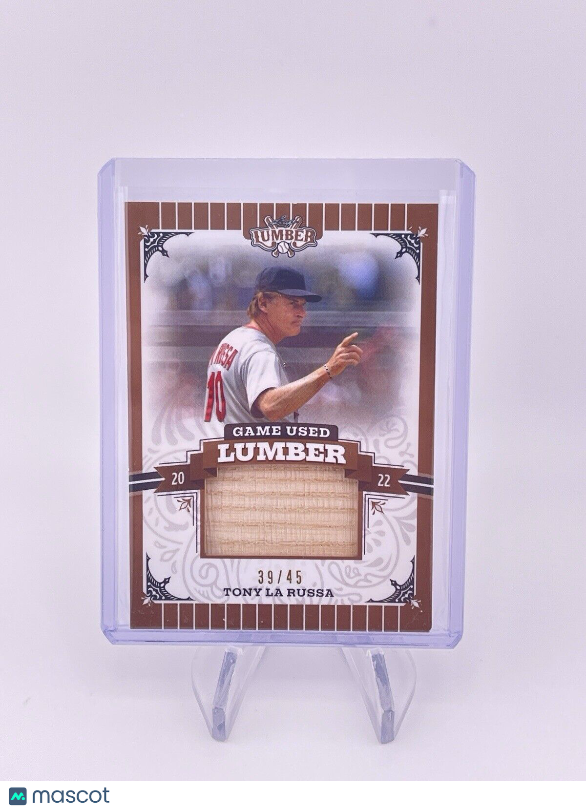 Tony La Russa 2022 Leaf Lumber Game Used Lumber /45 CARDINALS Bat