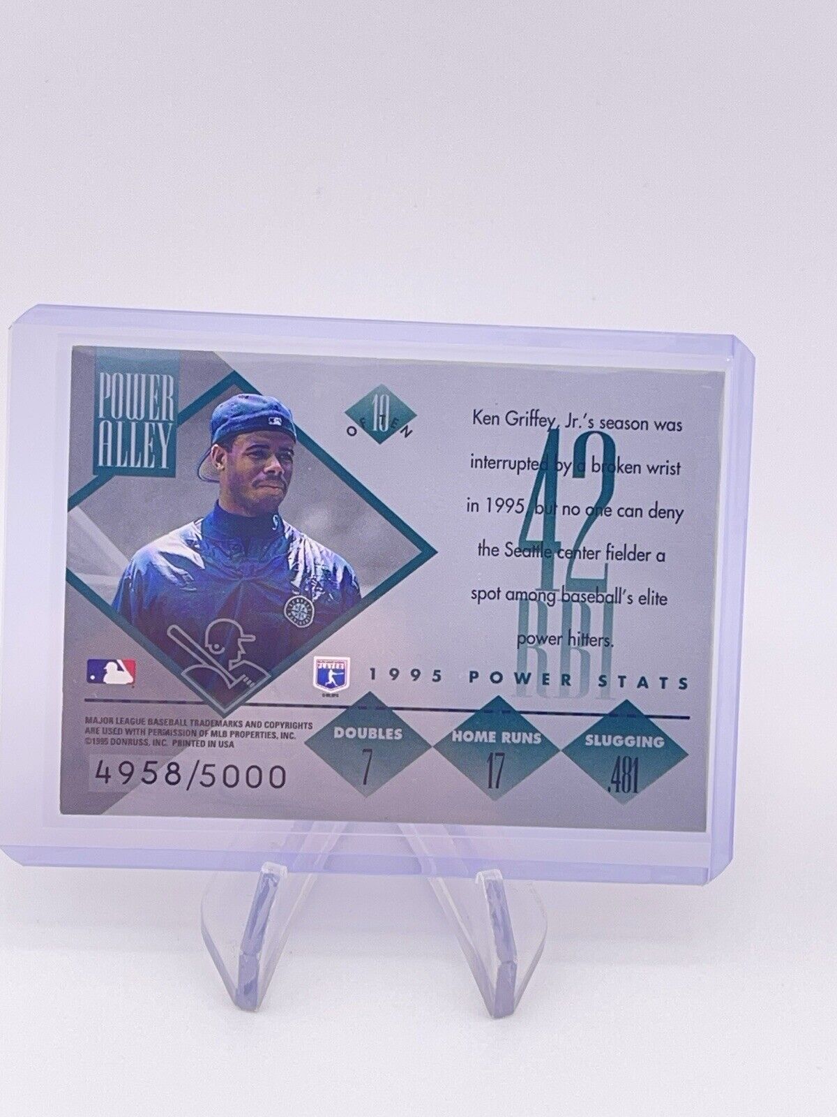 KEN GRIFFEY JR 1996 Donruss Power Alley /5000 Seattle Mariners