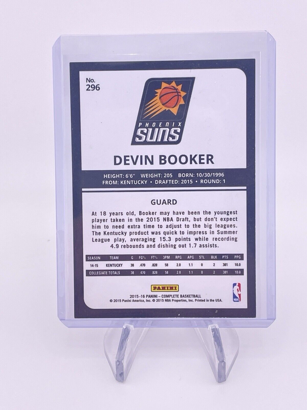 Devin Booker 2015 Complete Rookie RC Phoenix Suns