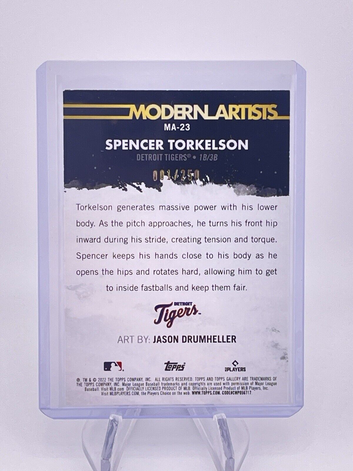 Spencer Torkelson 2022 Topps Gallery Modern Artists Green 001/250 Tigers