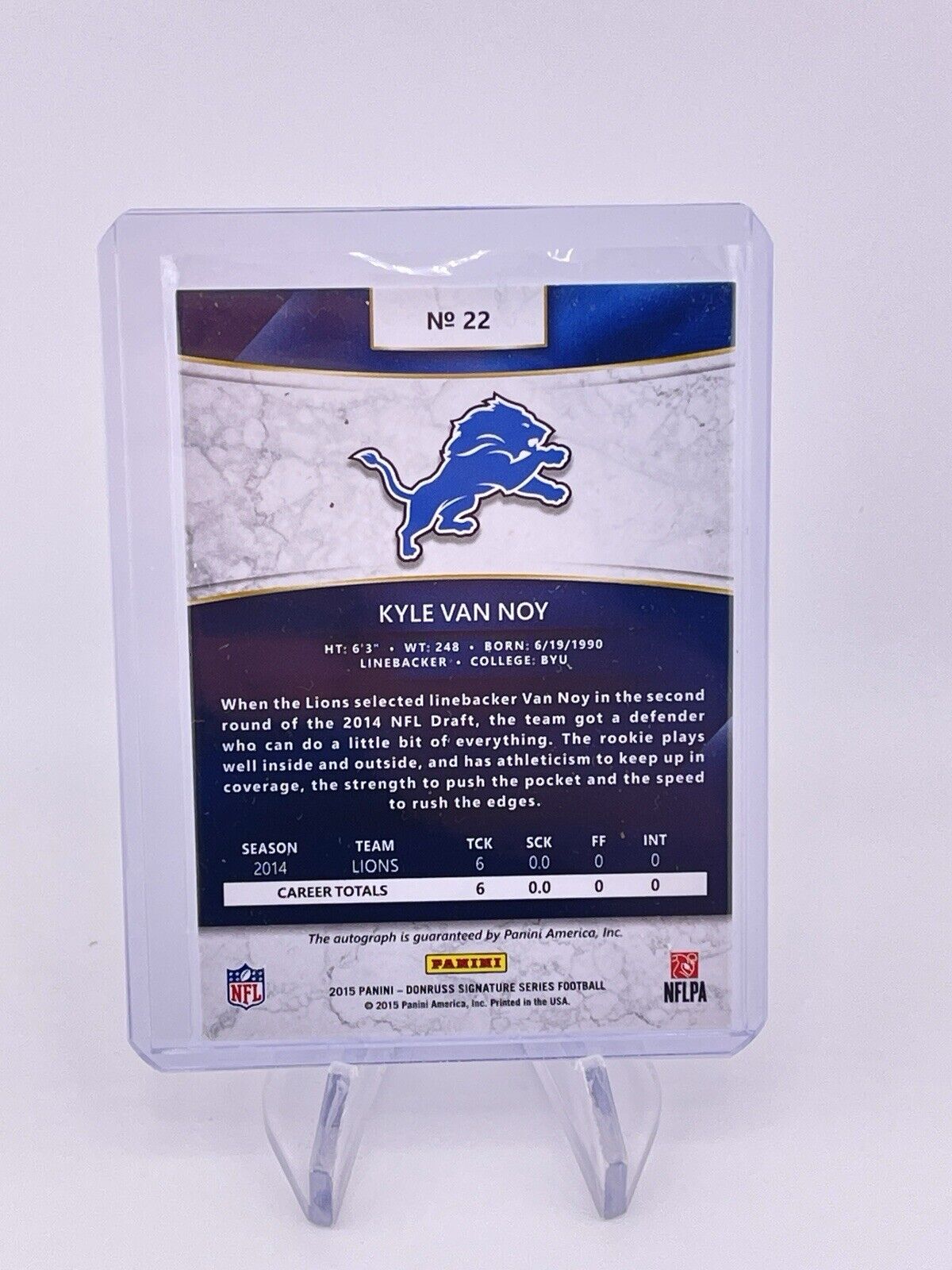 Kyle Van Noy 2015 Donruss Signature Auto Autograph Ravens