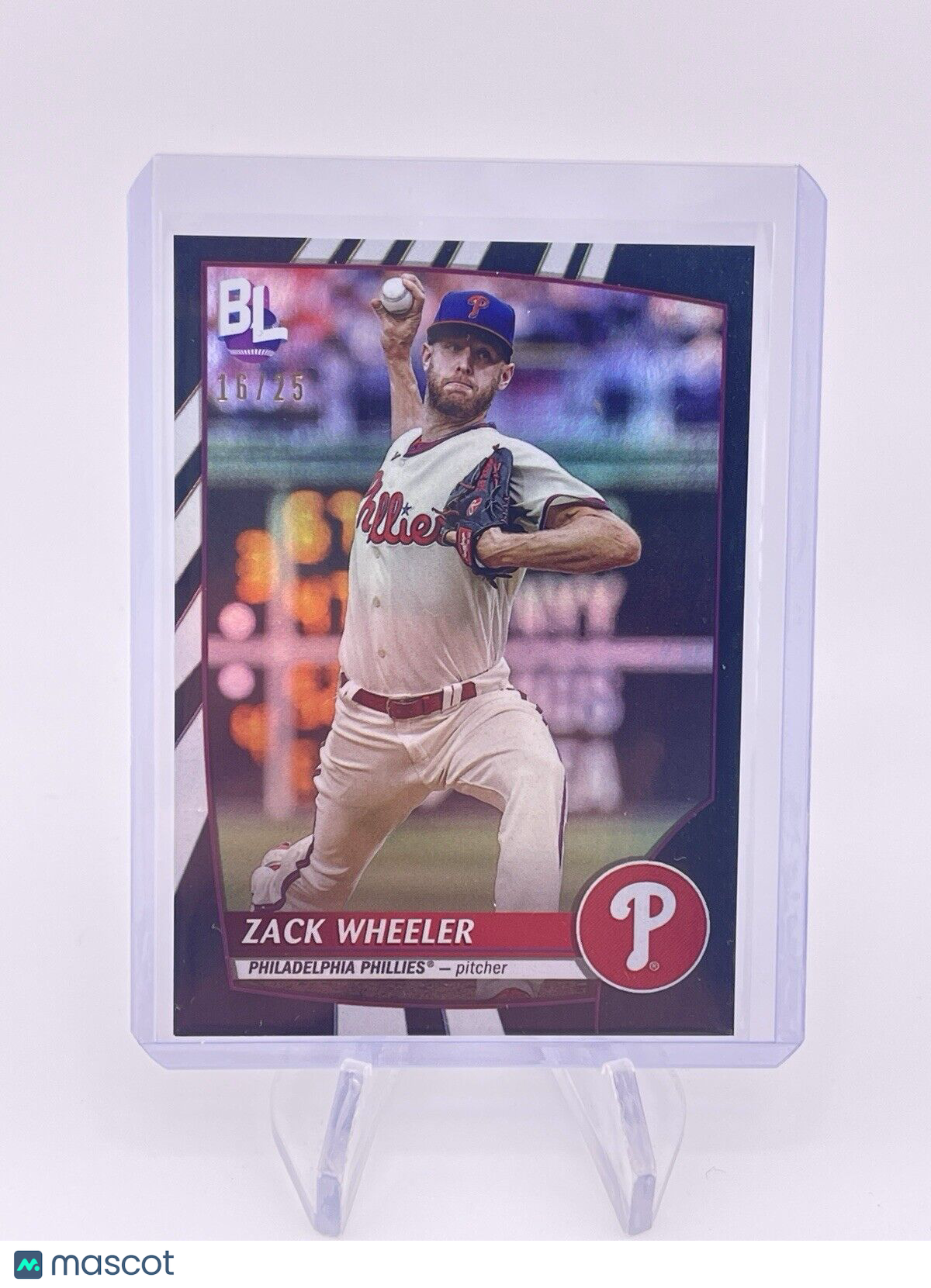Zack Wheeler 2023 Topps Big League Phillies Black Boarder Foil /25
