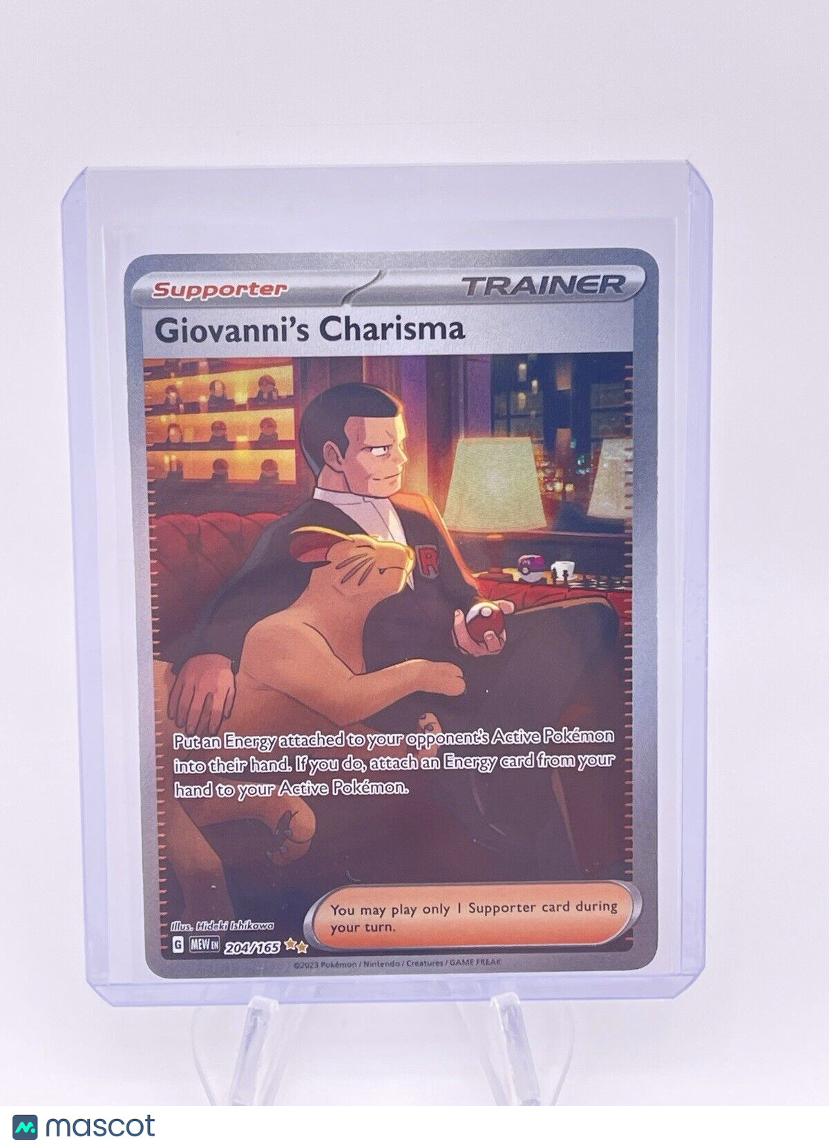 Giovanni's Charisma 204/165 SAR Full Art 2023 Pokemon 151 English Holo TCG