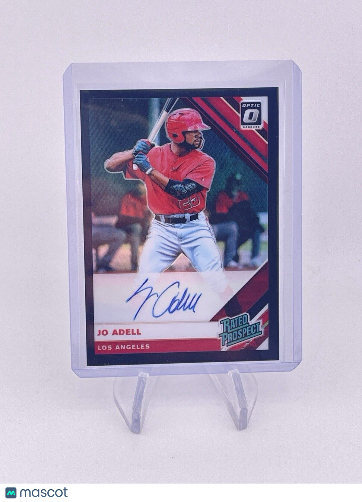 Jo Adell 2019 Donruss Optic Black Refractor Auto Autograph /50 Rated Prospect