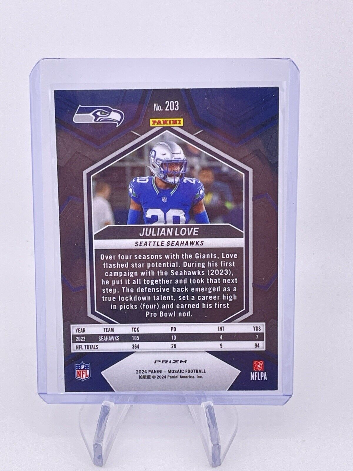Juilan Love 2024 Panini Mosaic Genesis Prizm SSP Case Hit Lions