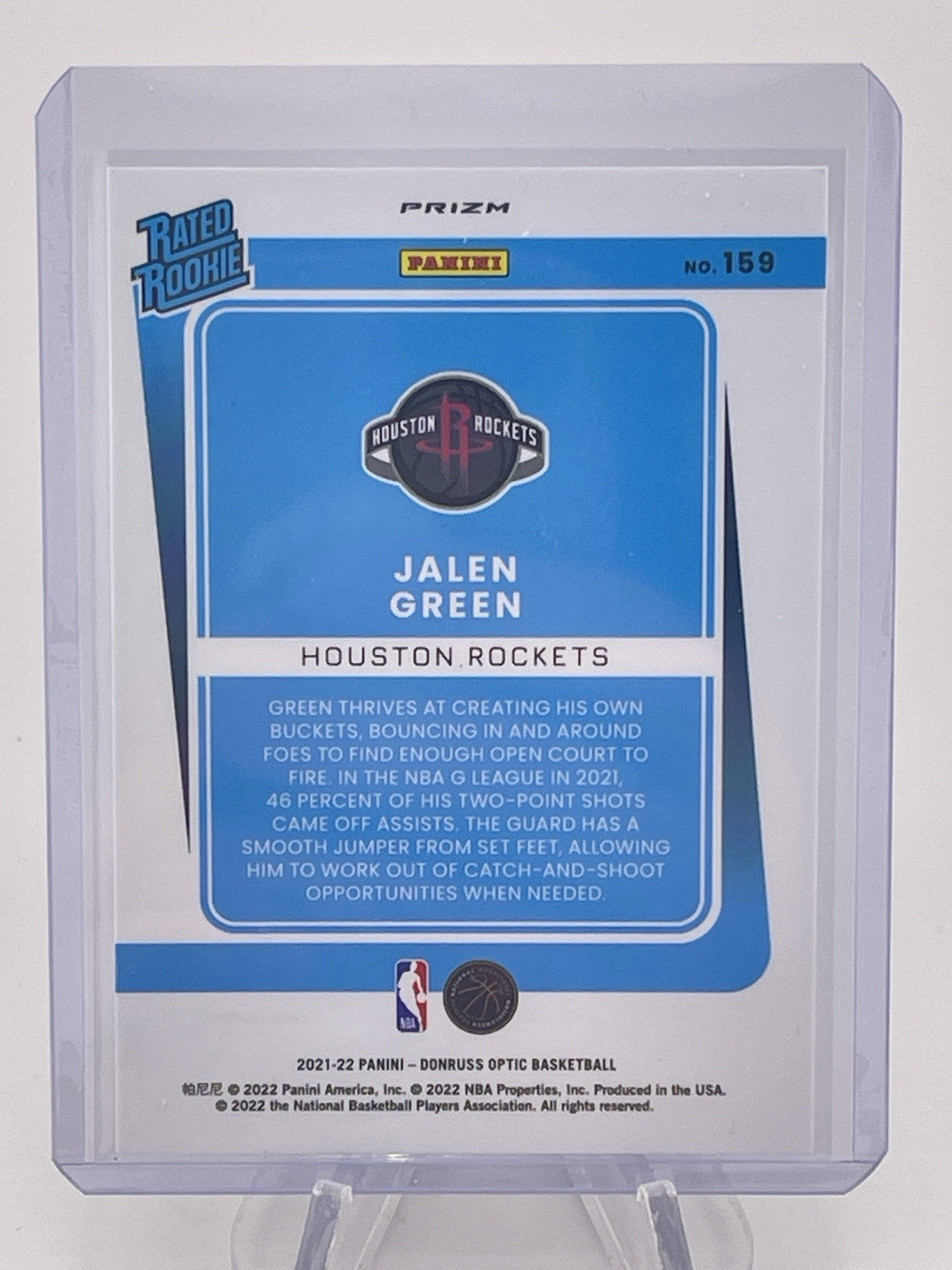 Jalen Green 2021 Donruss Optic #159 Holo Rookie RC Rockets