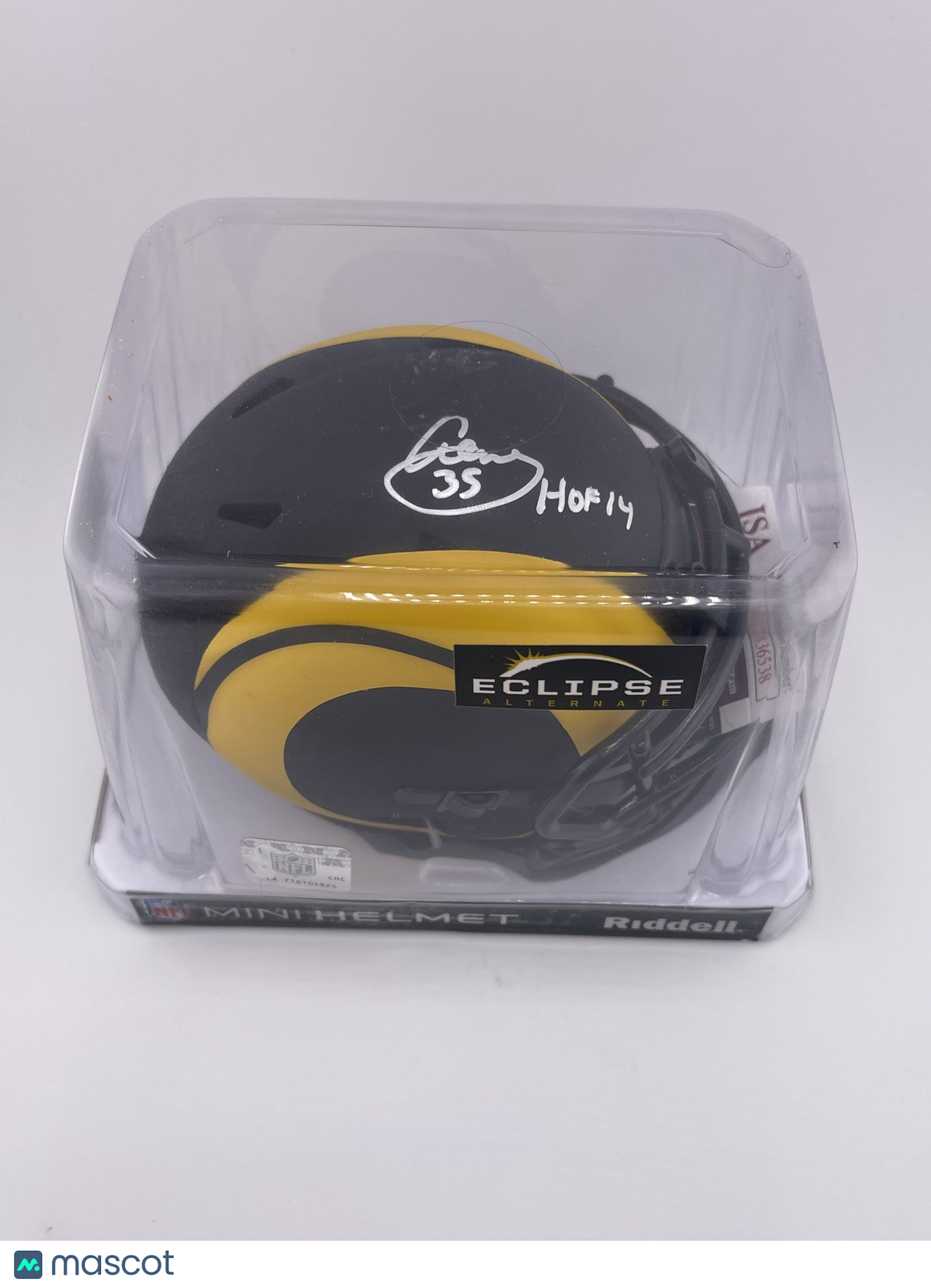 AENEAS WILLIAMS AUTOGRAPHED FOOTBALL ECLIPSE MINI HELMET JSA CERTIFIED Signature