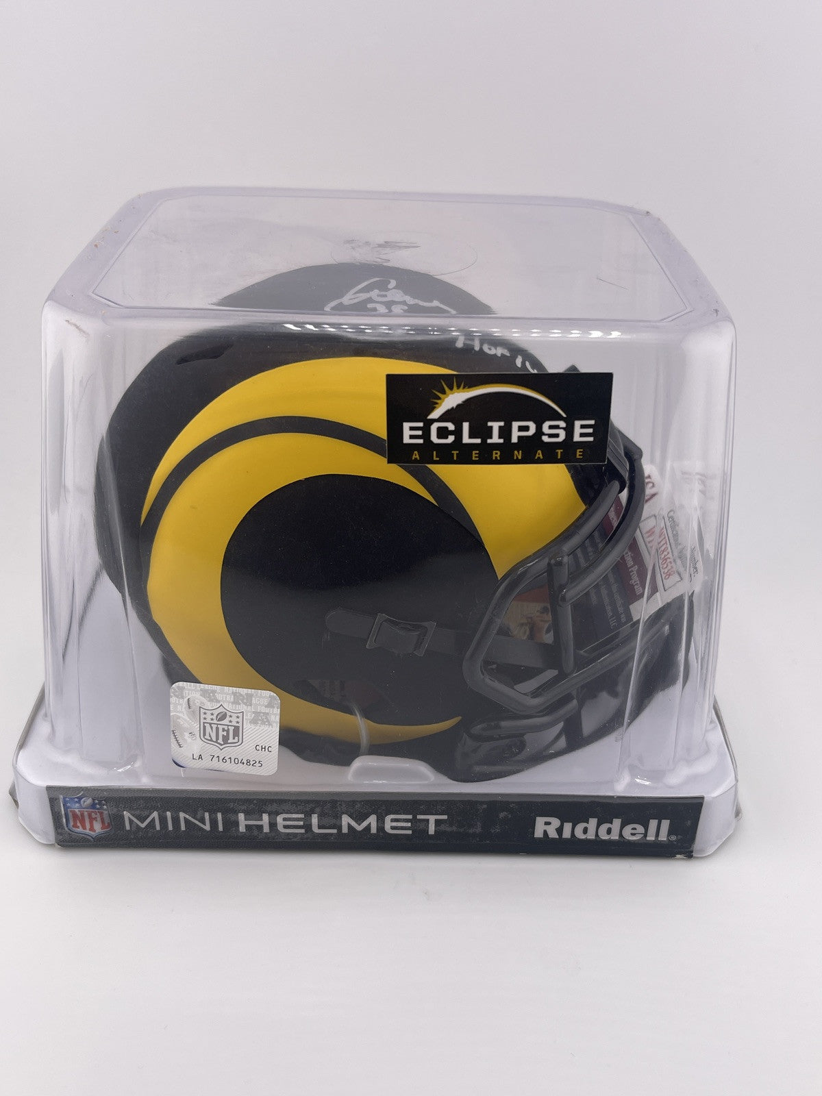 AENEAS WILLIAMS AUTOGRAPHED FOOTBALL ECLIPSE MINI HELMET JSA CERTIFIED Signature