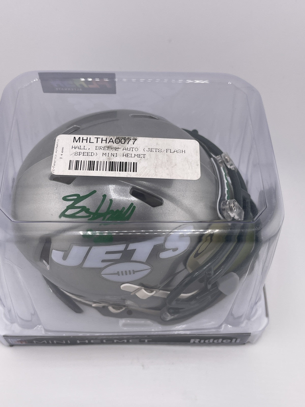 Breece Hall Signed NY Jets Speed Mini Helmet Fanatics Auto Oakley Visor Signed