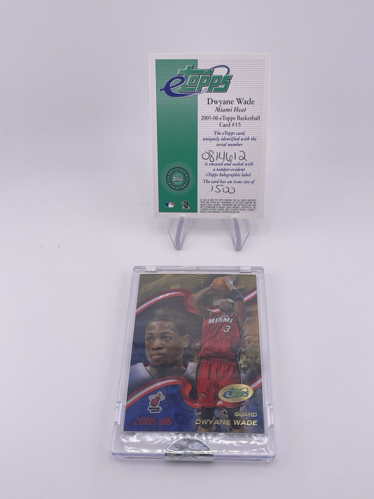 Dwyane Wade 2005 Topps ETOPPS /1500 With Certificate Heat