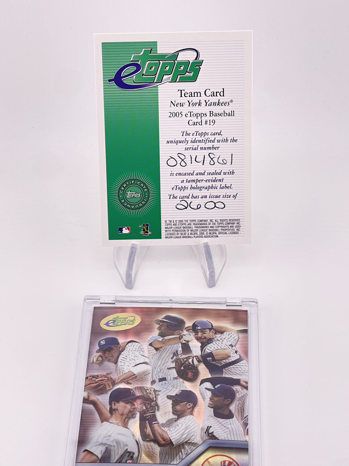 Yankees 2005 Topps Derek Jeter Mariano Rivera ETOPPS Randy Johnson /2600