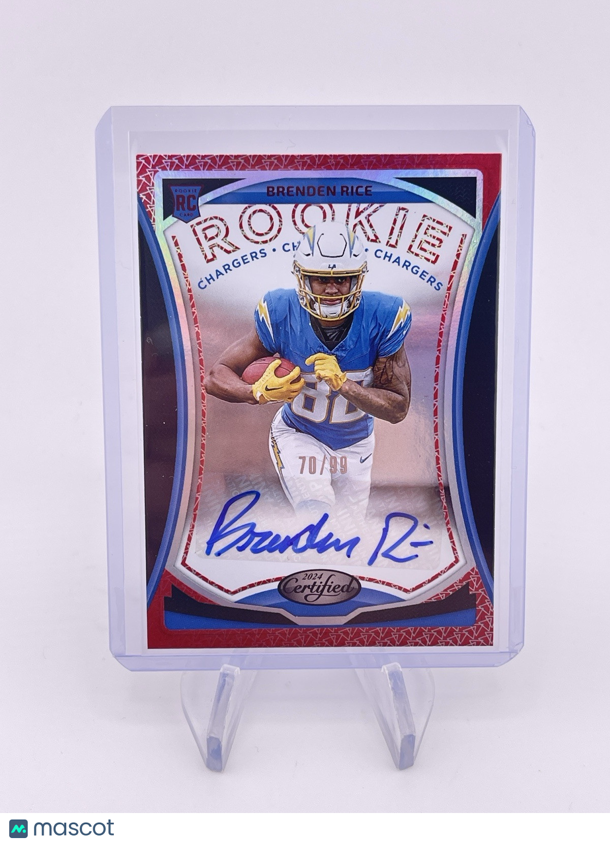 Brenden Rice 2024 Certified Rookie Signatures Mirror Red Auto /99 RC Autograph