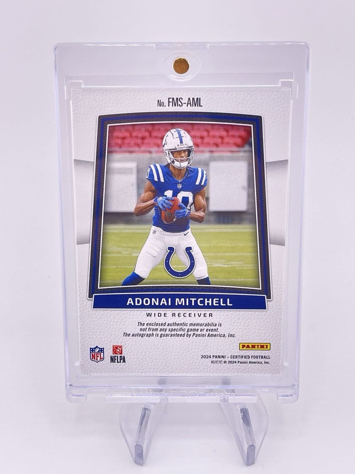 Adonai Mitchell 2024 Certified Rpa Jersey Patch Auto Autograph /299 Rookie RC