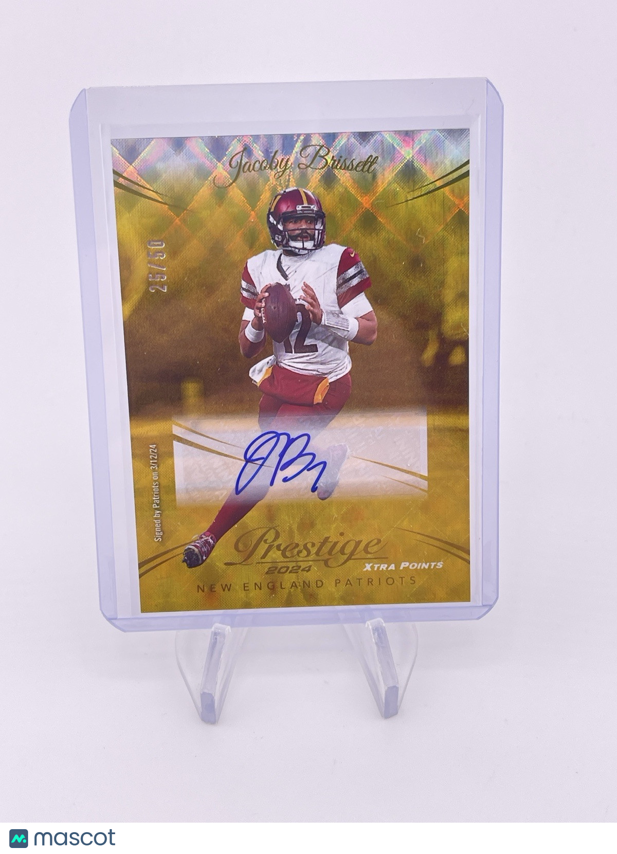 Jacoby Brissett 2024 Gold Auto /50 Autograph Signature Commanders